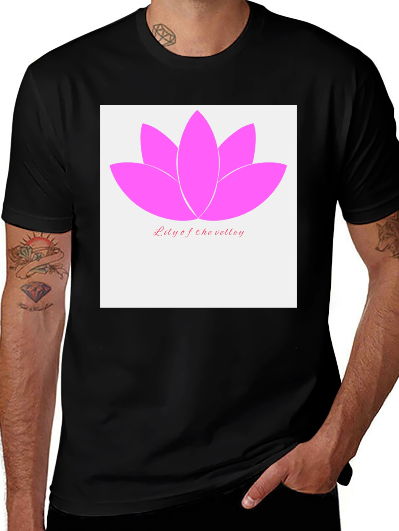 Lotus Flower Lily of the Valley Graphic Tee