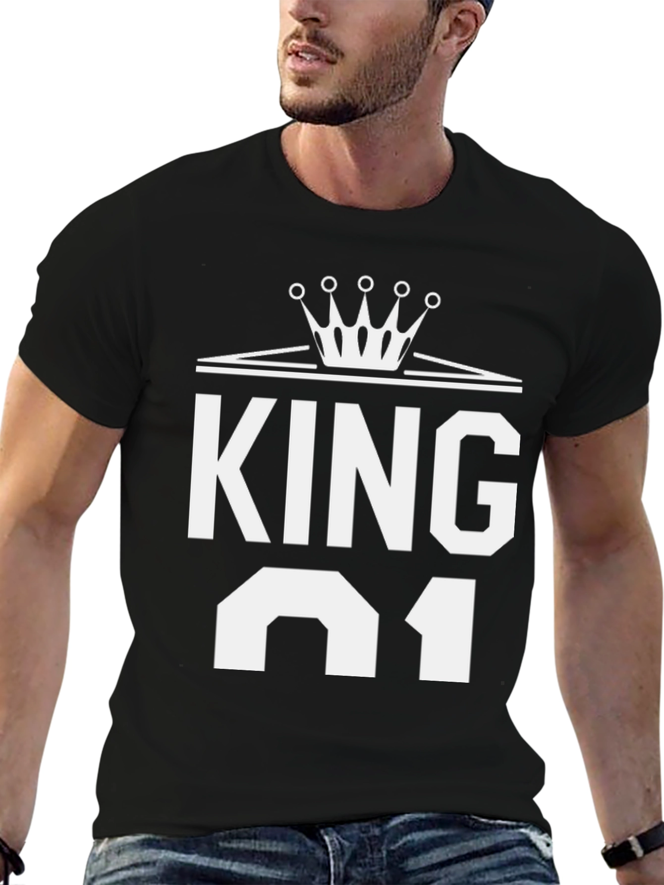 King 01 Graphic T-Shirt - Black