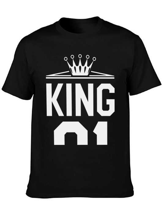 King 01 Graphic T-Shirt - Black
