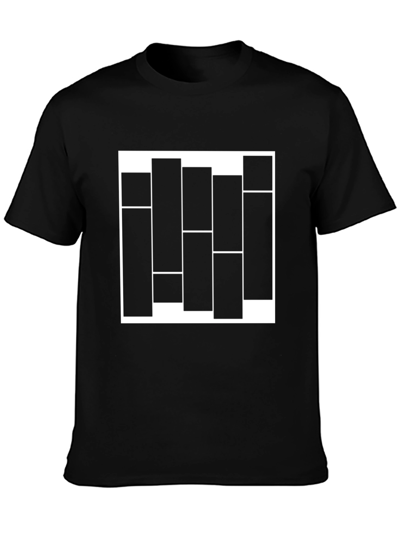 Modern Graphic Tee - Black T-Shirt with Abstract Design