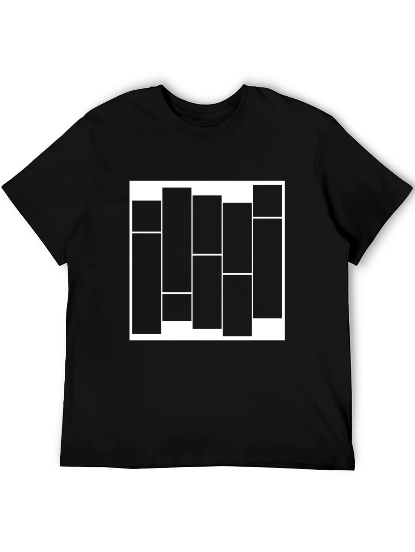Modern Graphic Tee - Black T-Shirt with Abstract Design