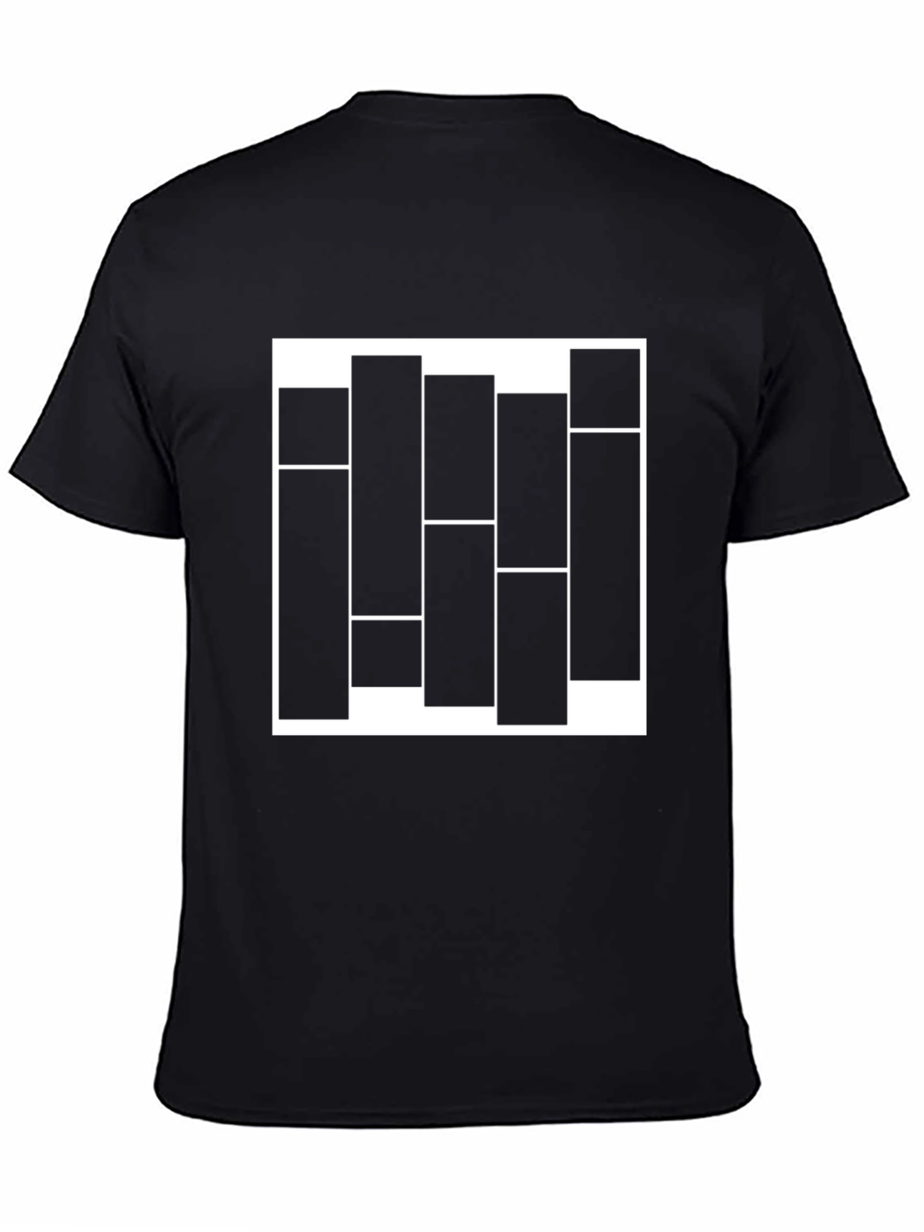 Modern Graphic Tee - Black T-Shirt with Abstract Design