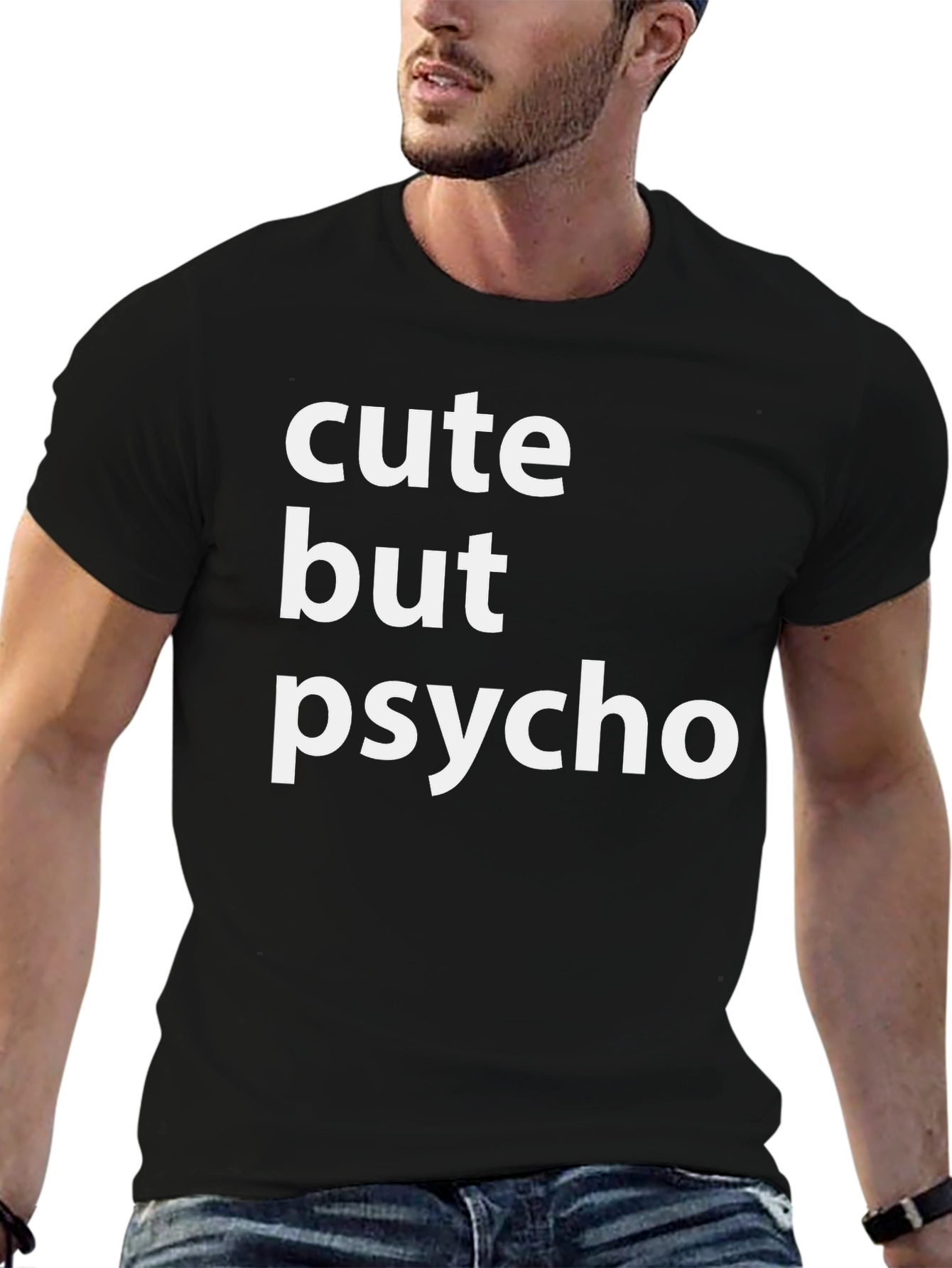Cute But Psycho Graphic Tee - Black Crewneck