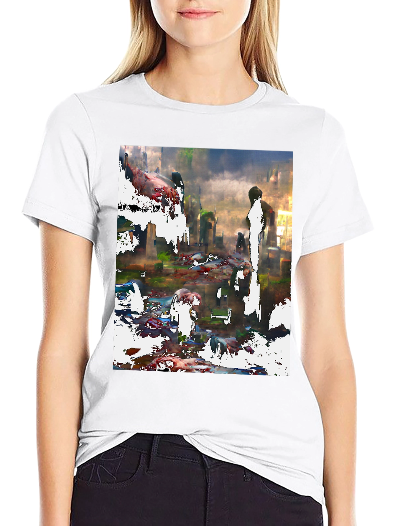 Abstract Cityscape Graphic Tee