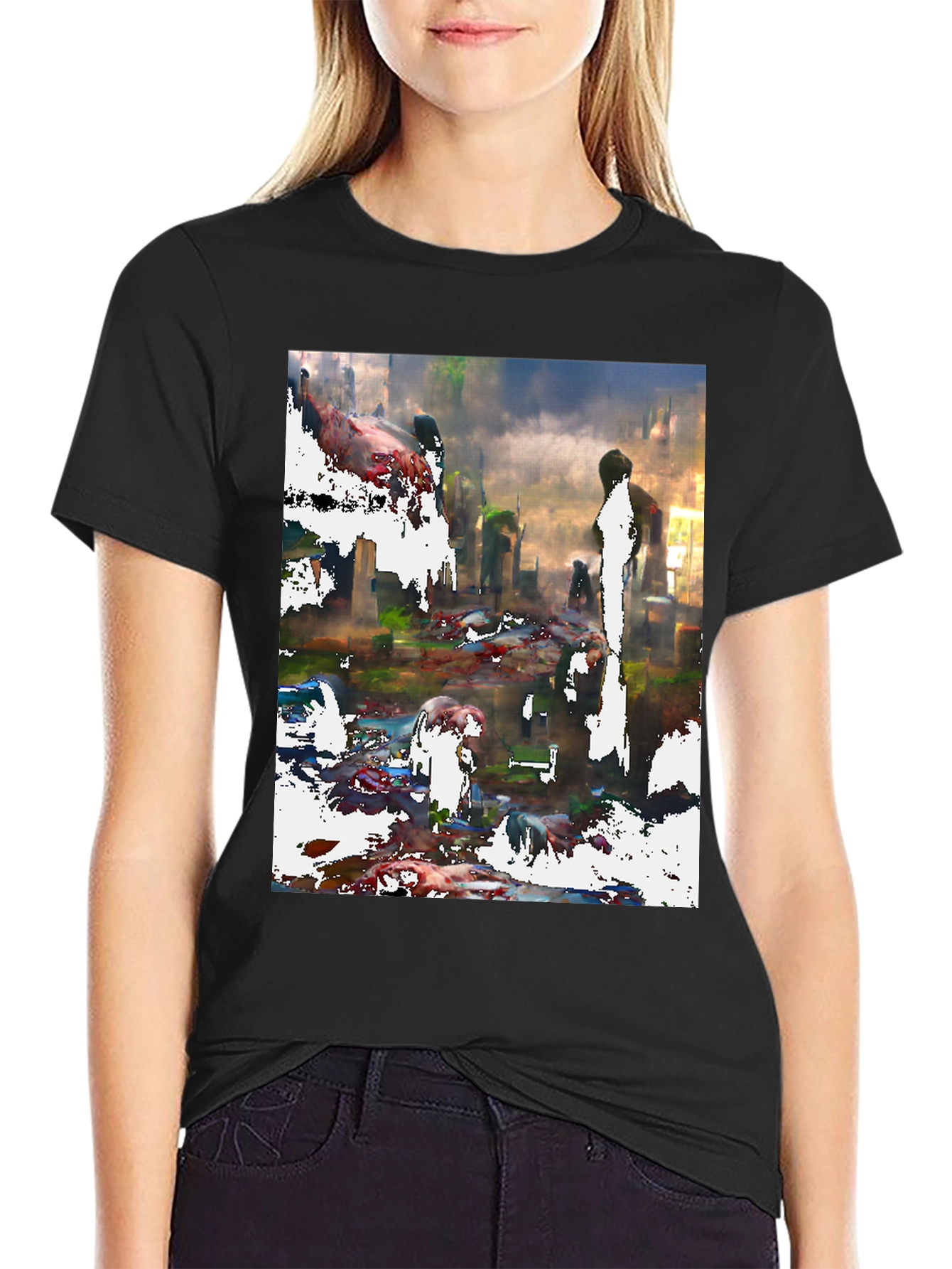 Abstract Cityscape Graphic Tee