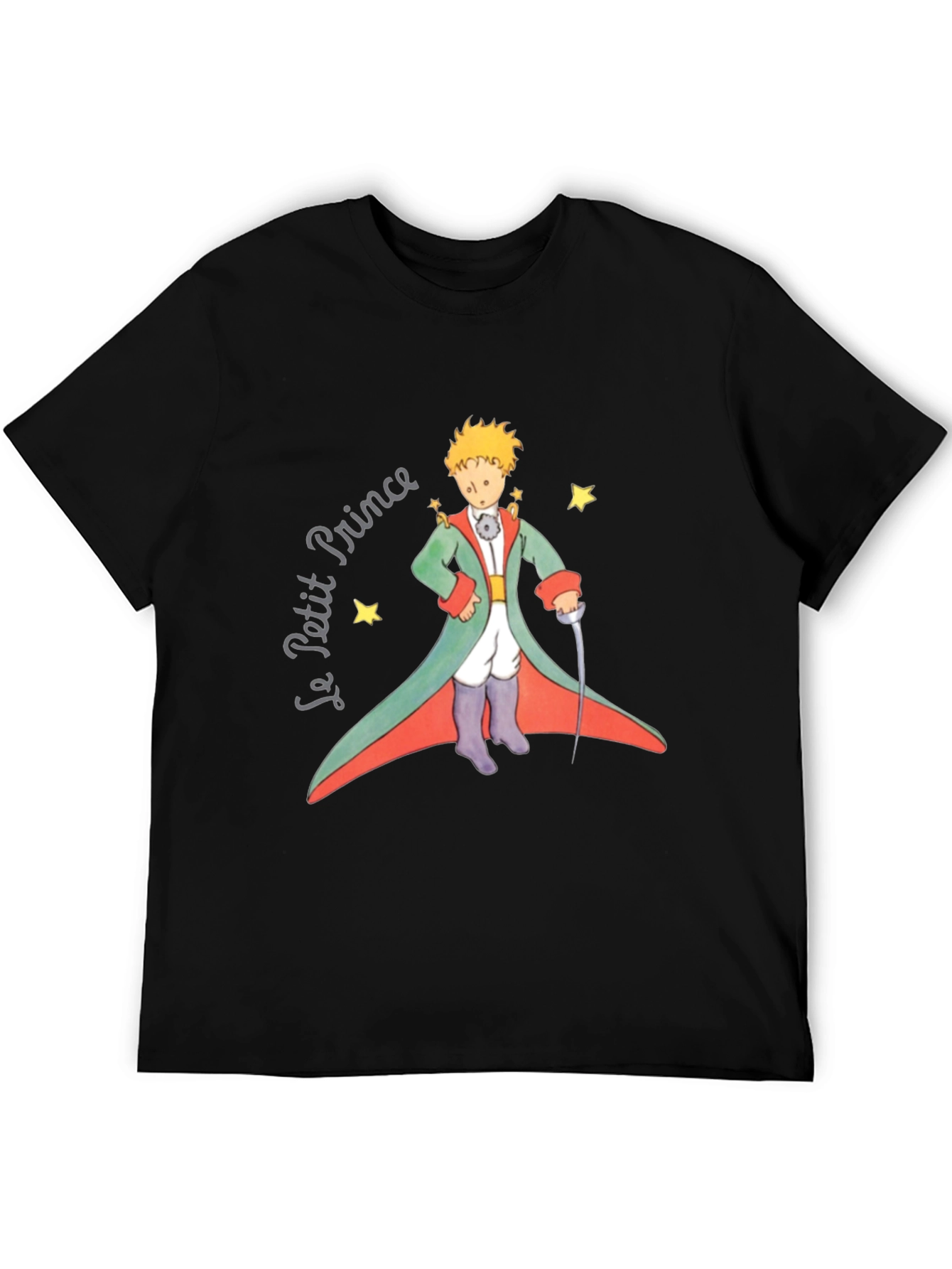 Le Petit Prince Graphic Tee - Black Cotton T-Shirt