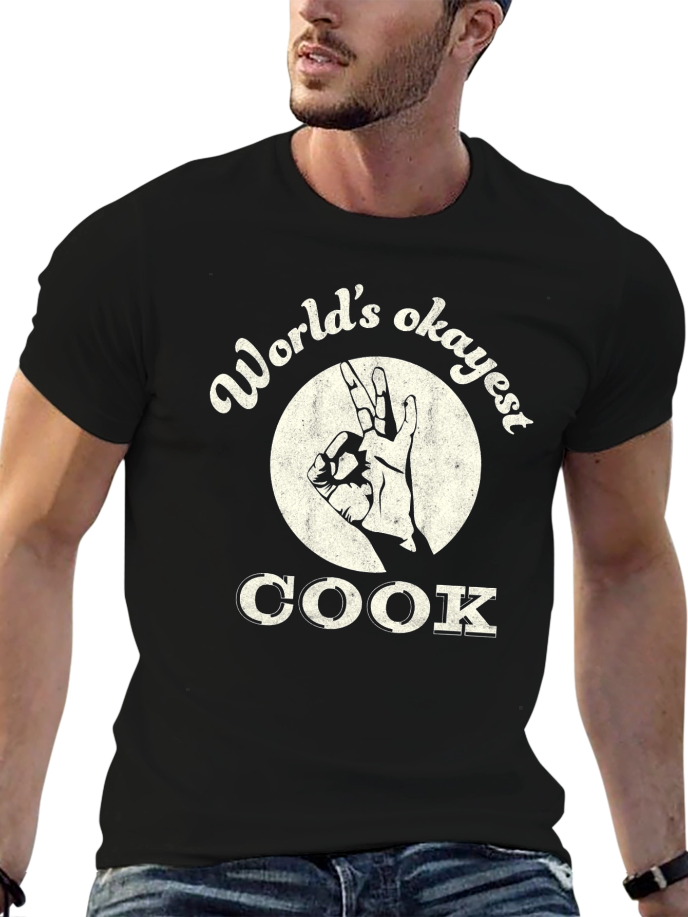 Worlds Okayest Cook T-Shirt - Funny Chef Gift