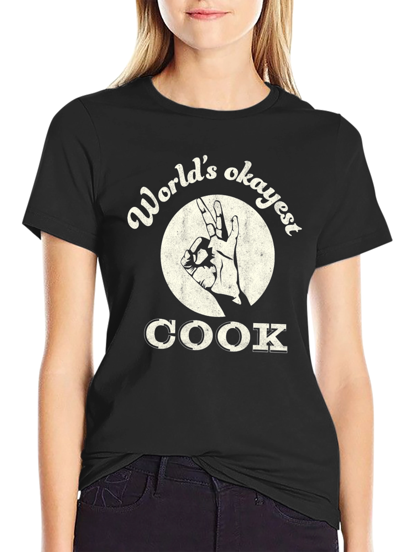 Worlds Okayest Cook T-Shirt - Funny Chef Gift