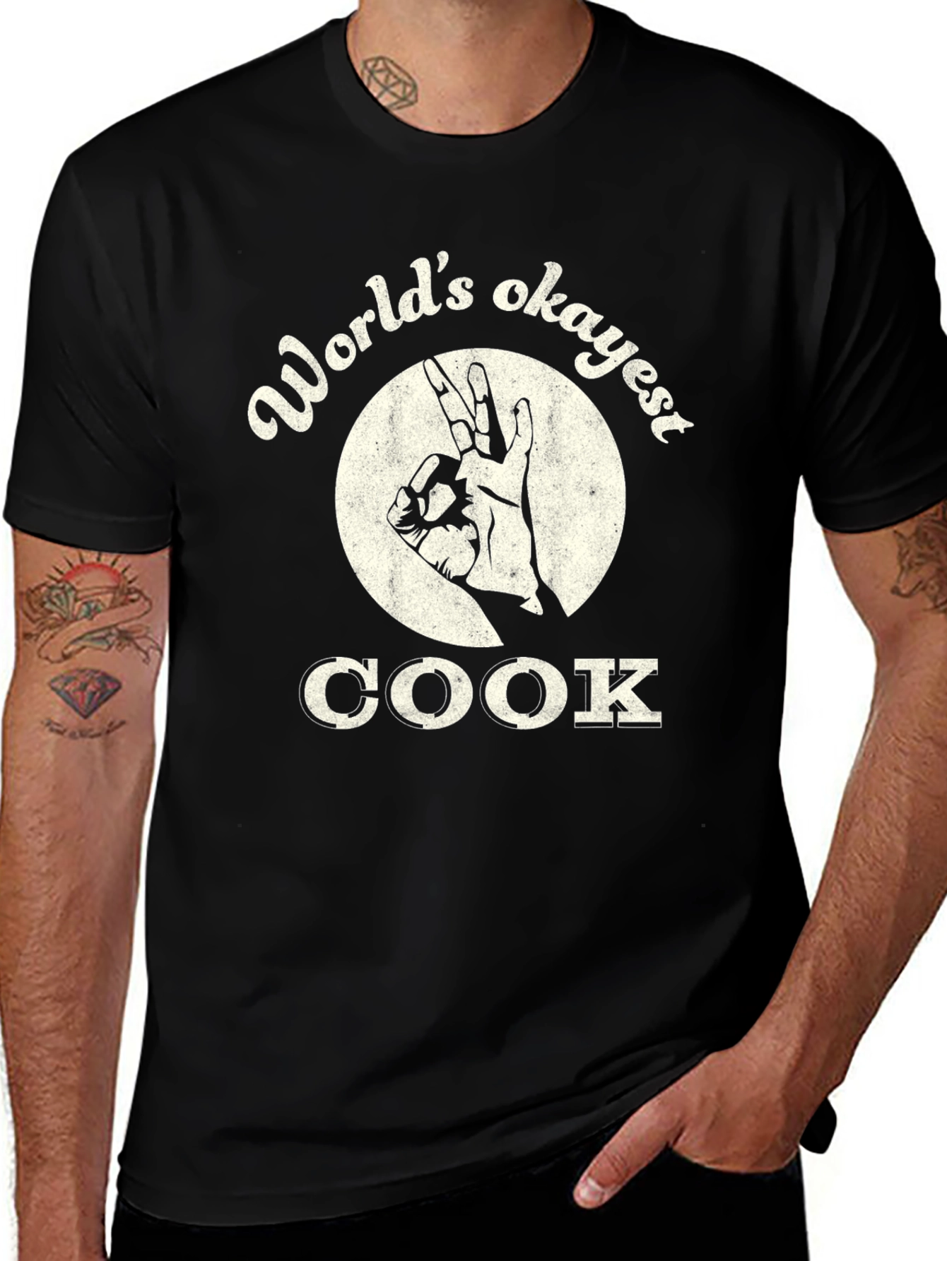 Worlds Okayest Cook T-Shirt - Funny Chef Gift