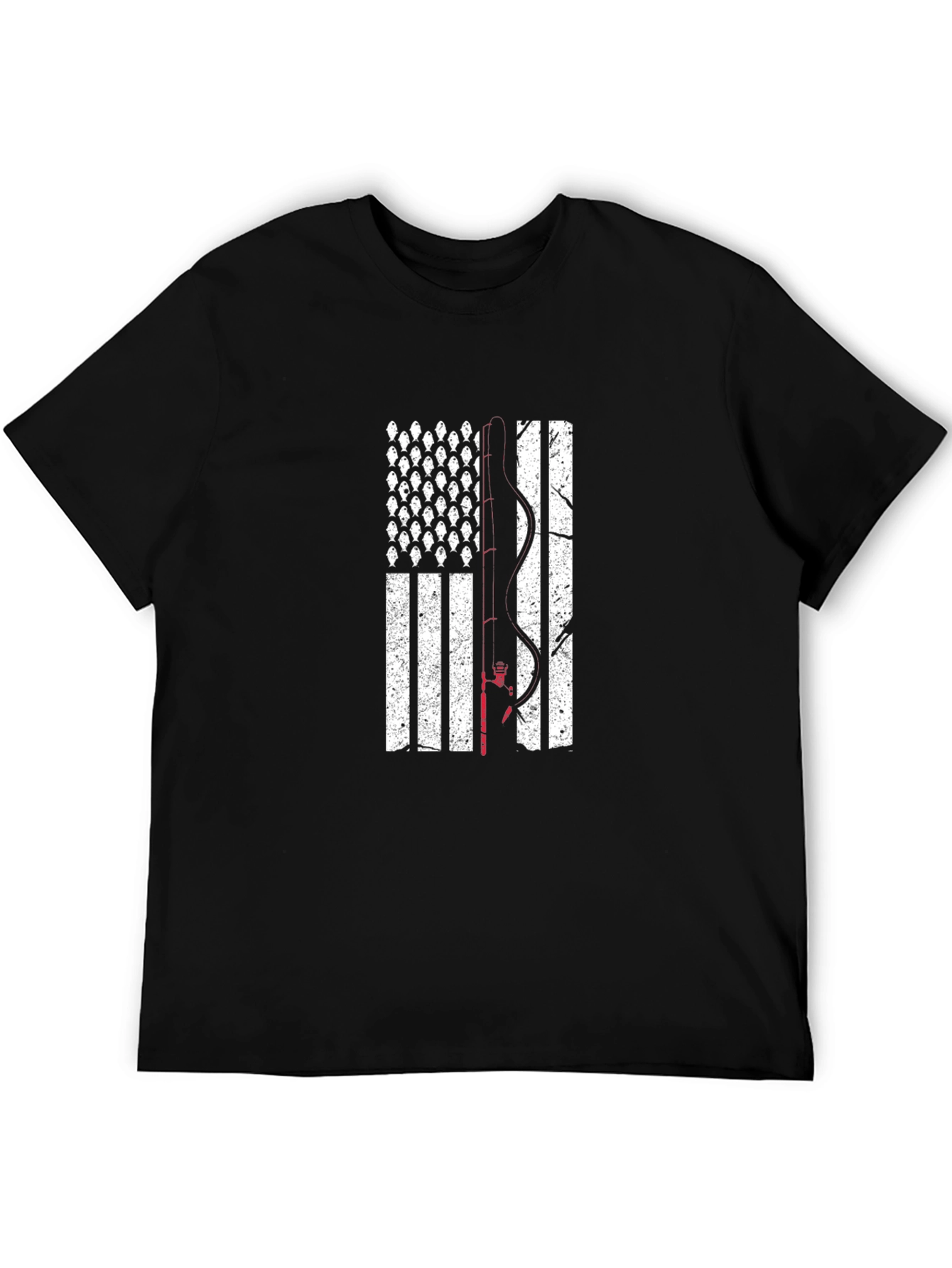 Fishing American Flag T-Shirt