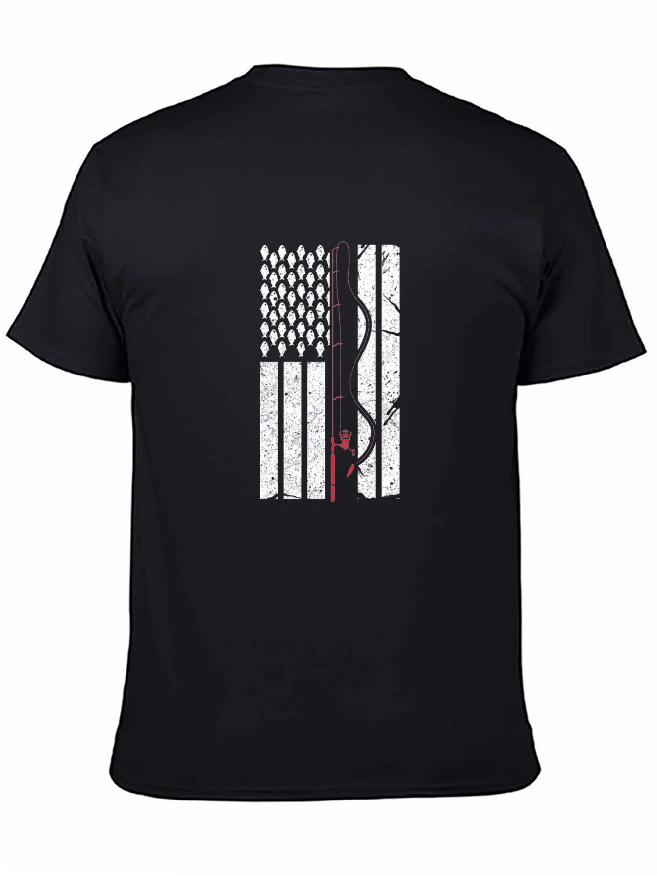 Fishing American Flag T-Shirt