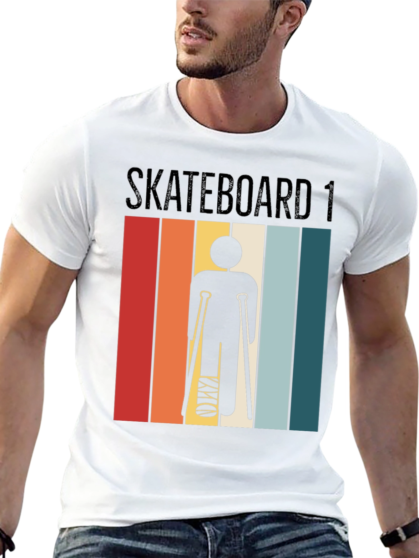 Funny Skateboard Injury T-Shirt - Broken Leg Gift