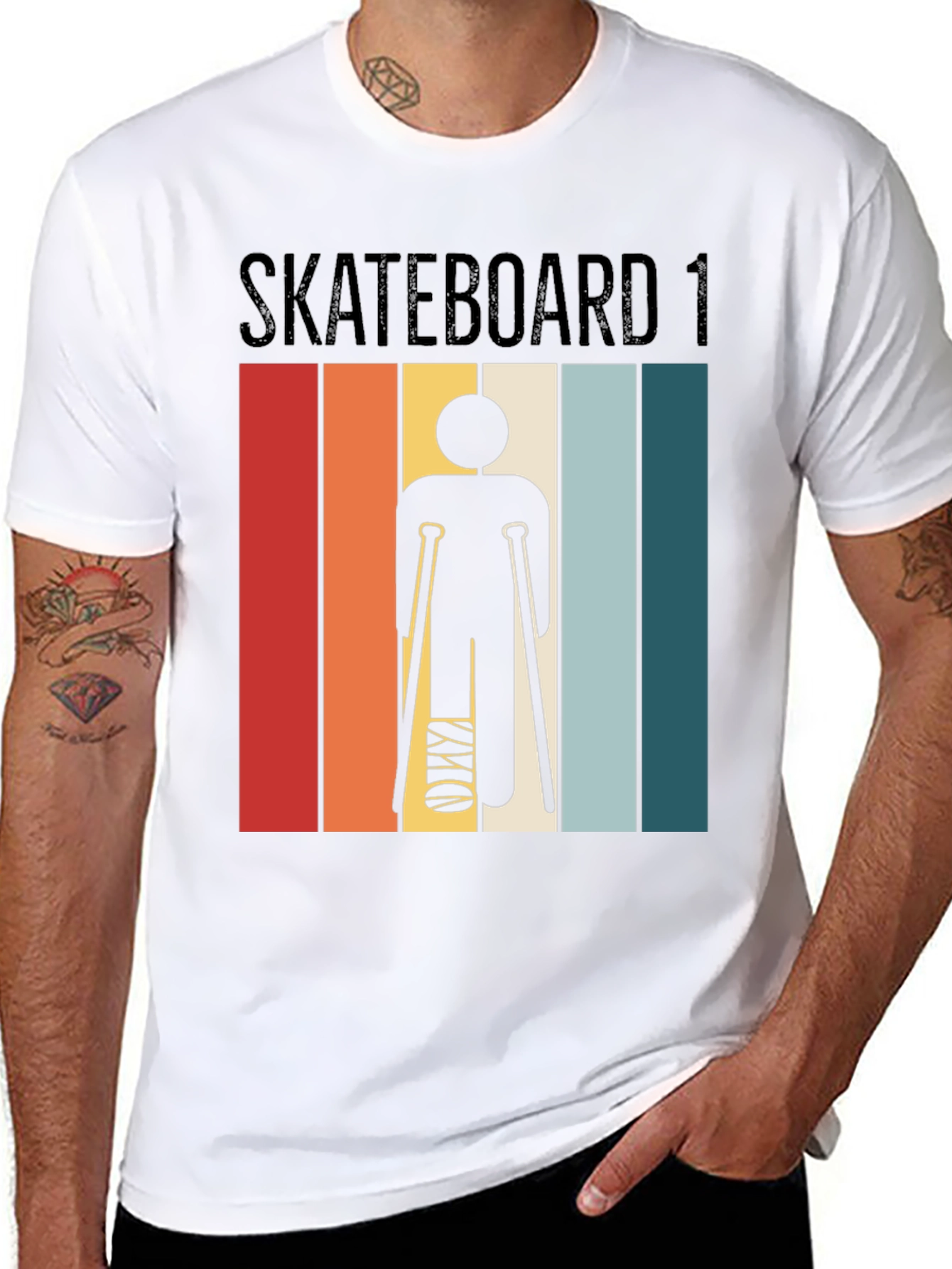 Funny Skateboard Injury T-Shirt - Broken Leg Gift