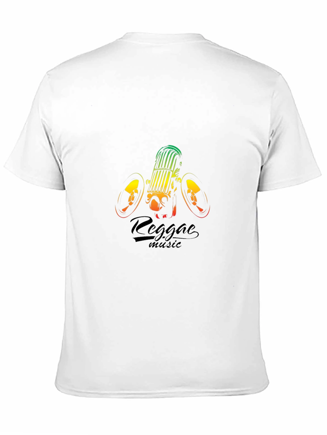 Reggae Music Graphic Tee - Black Cotton T-Shirt