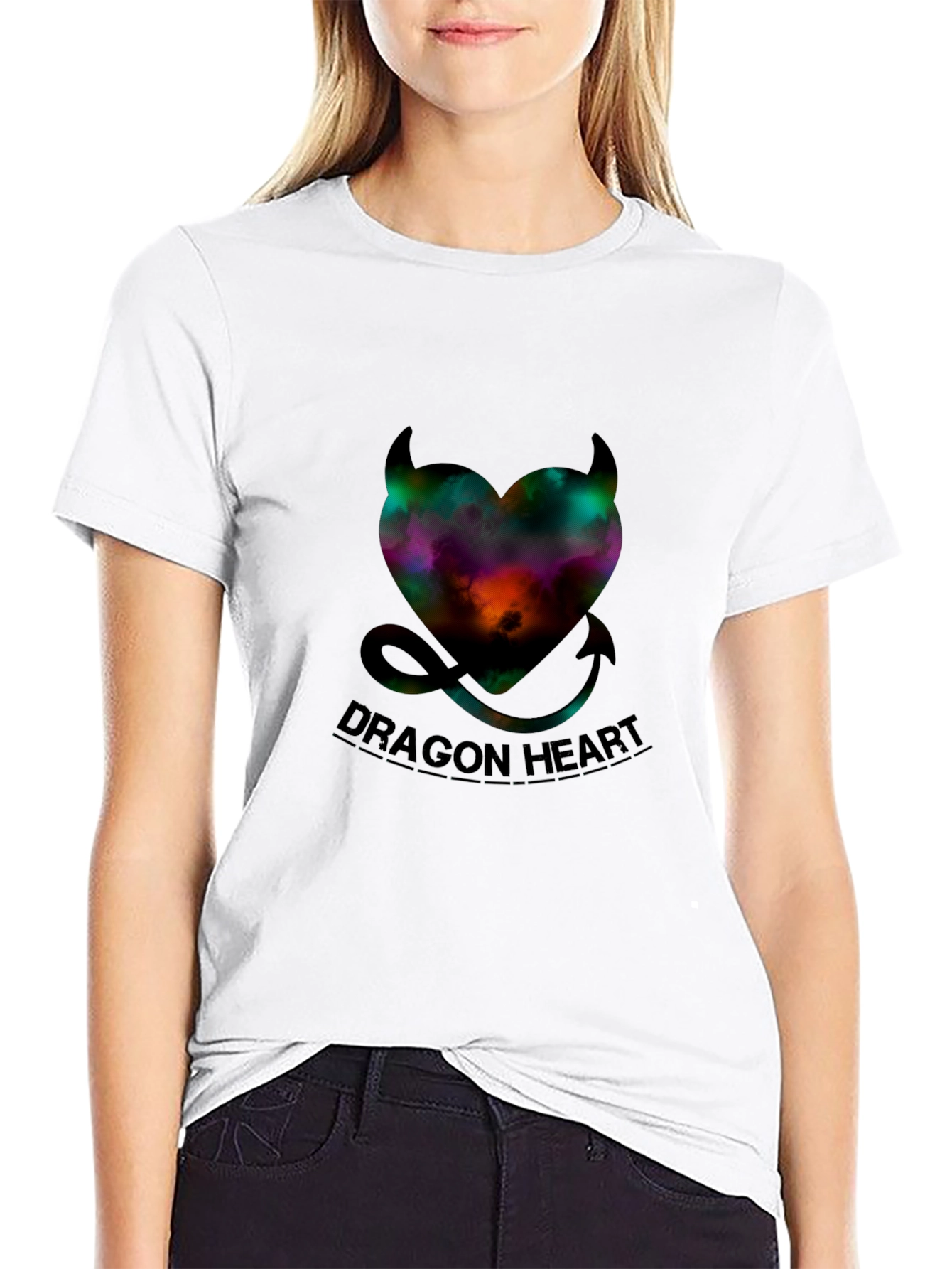 Dragon Heart Graphic Tee - Black