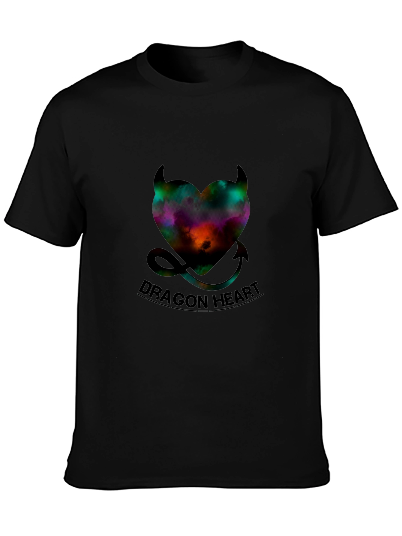 Dragon Heart Graphic Tee - Black