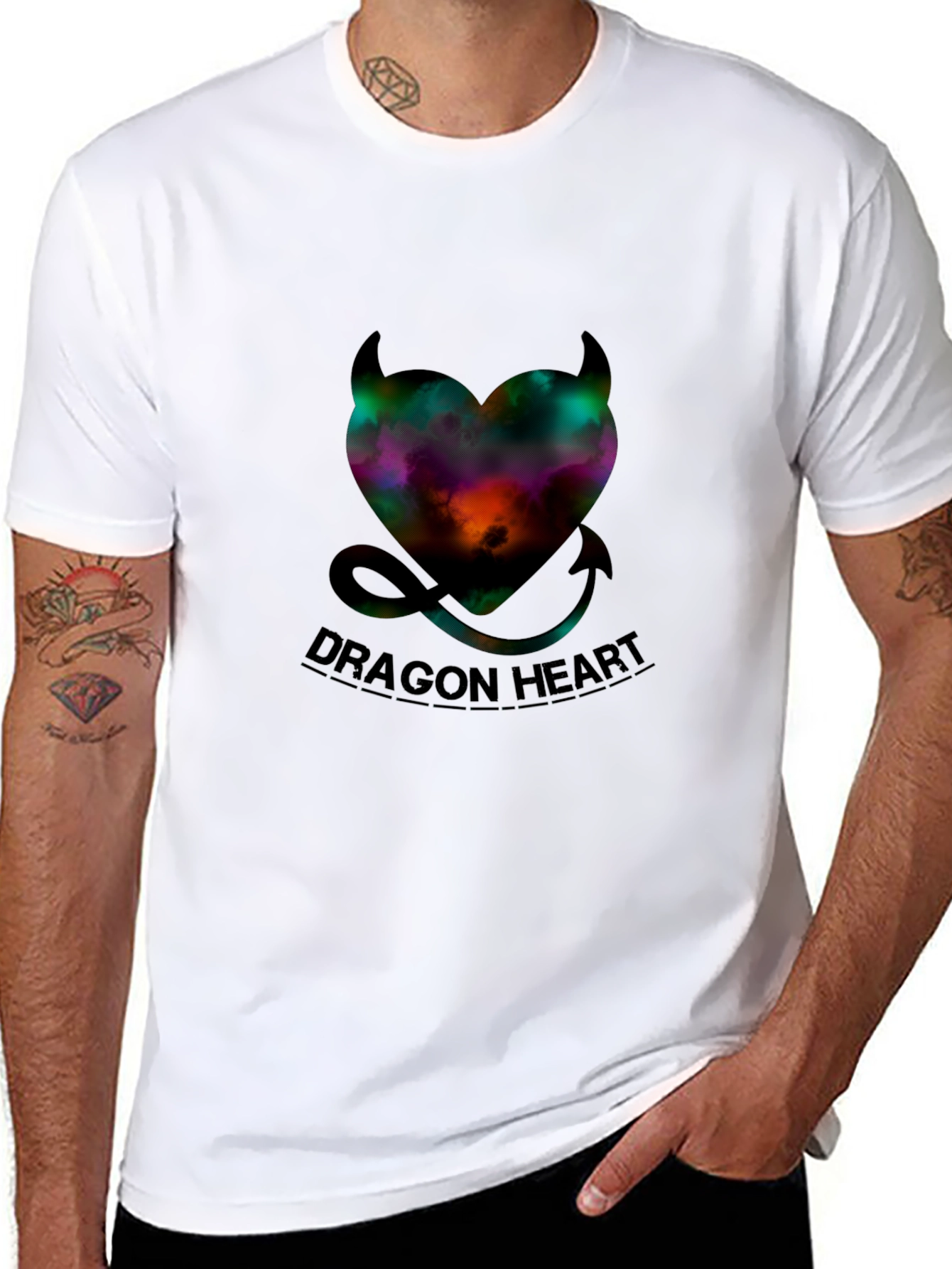 Dragon Heart Graphic Tee - Black