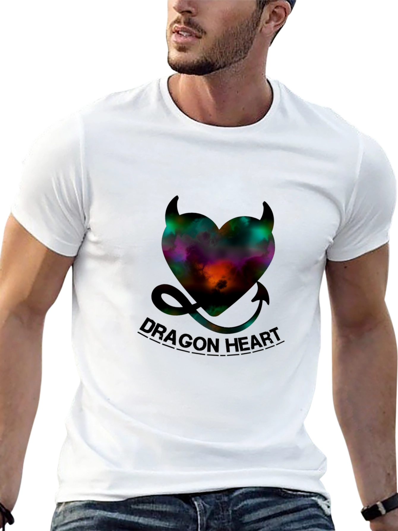 Dragon Heart Graphic Tee - Black