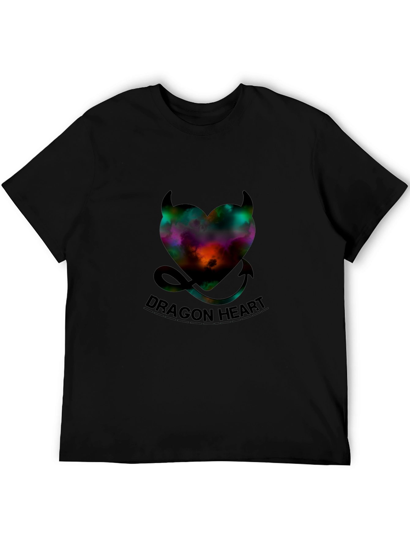 Dragon Heart Graphic Tee - Black