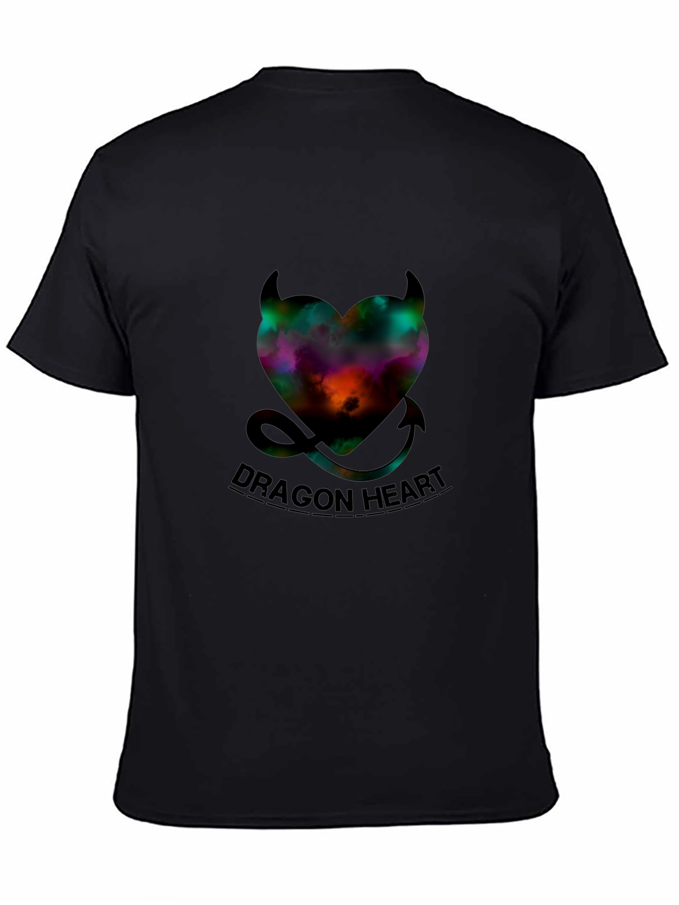 Dragon Heart Graphic Tee - Black