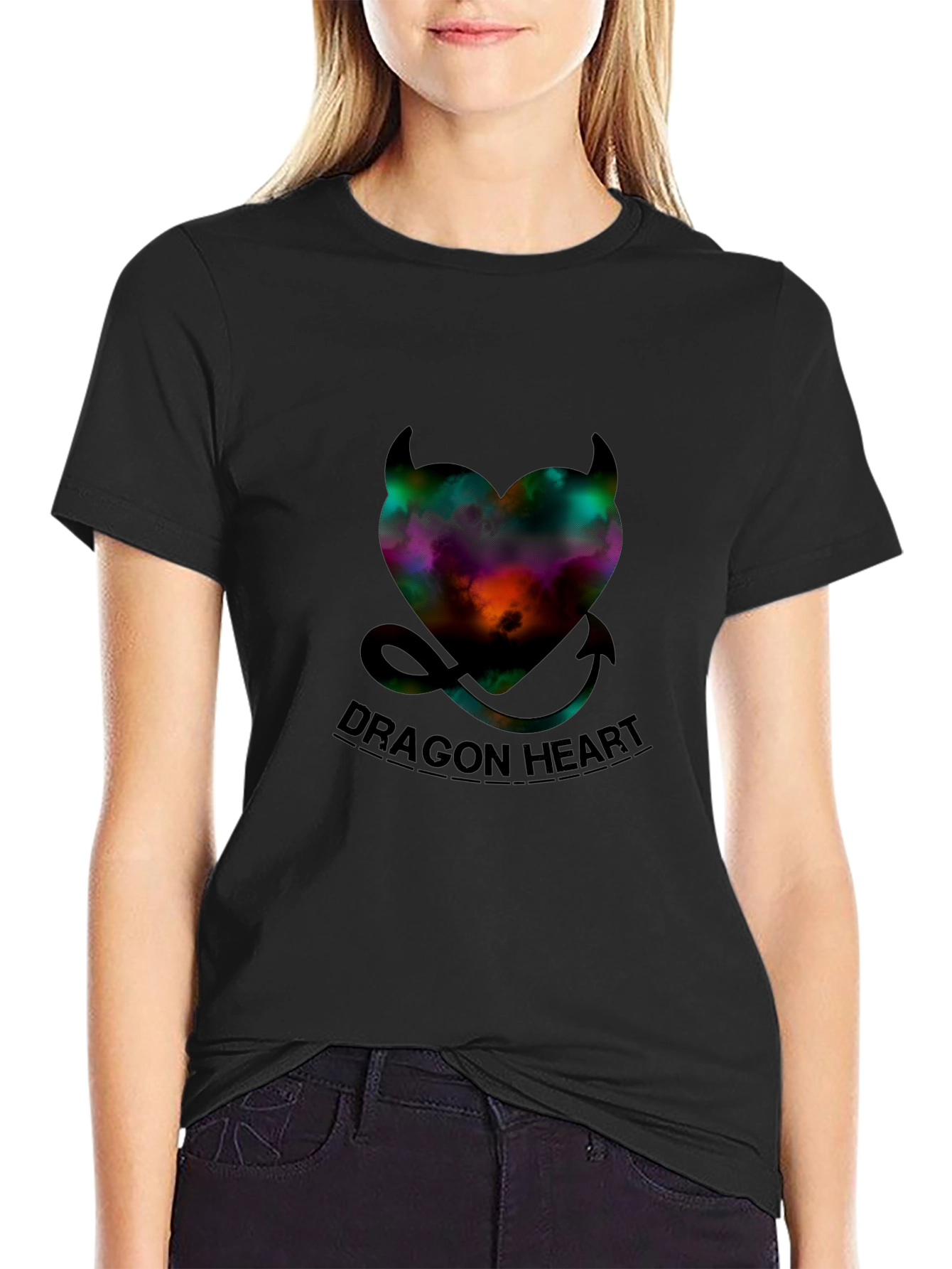 Dragon Heart Graphic Tee - Black