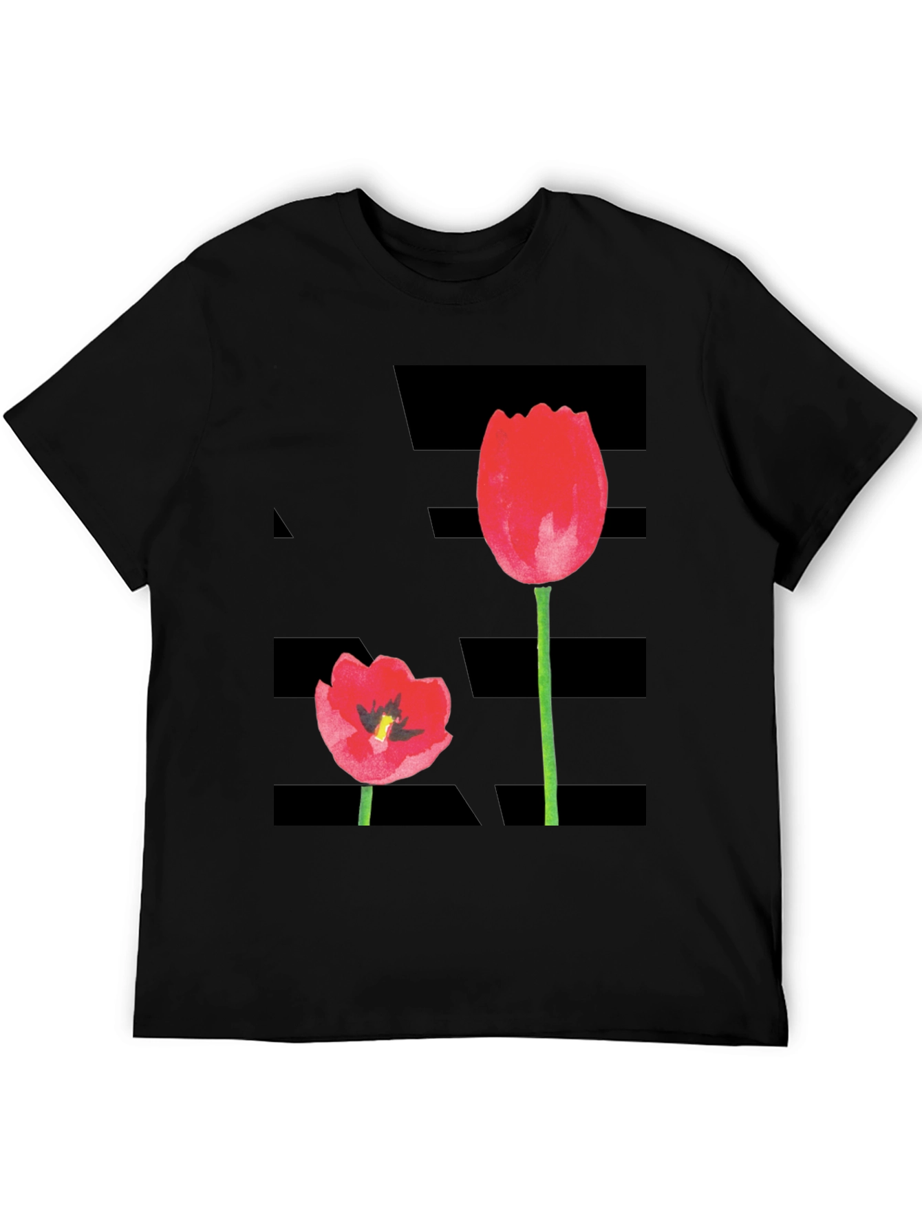 Tulip Graphic Tee - Modern Floral Design