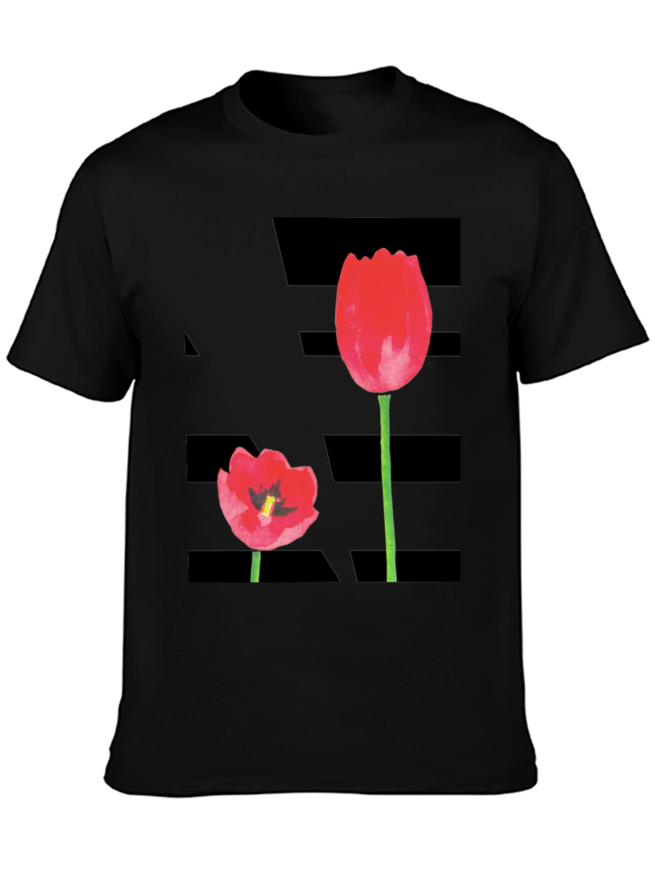 Tulip Graphic Tee - Modern Floral Design