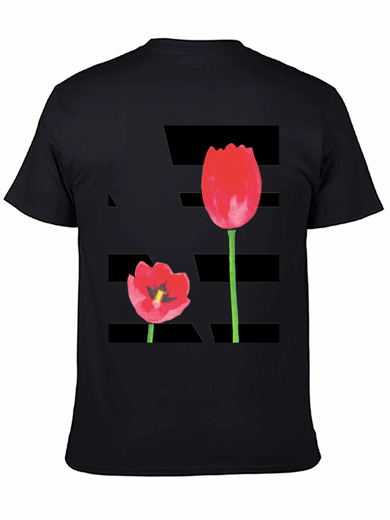 Tulip Graphic Tee - Modern Floral Design