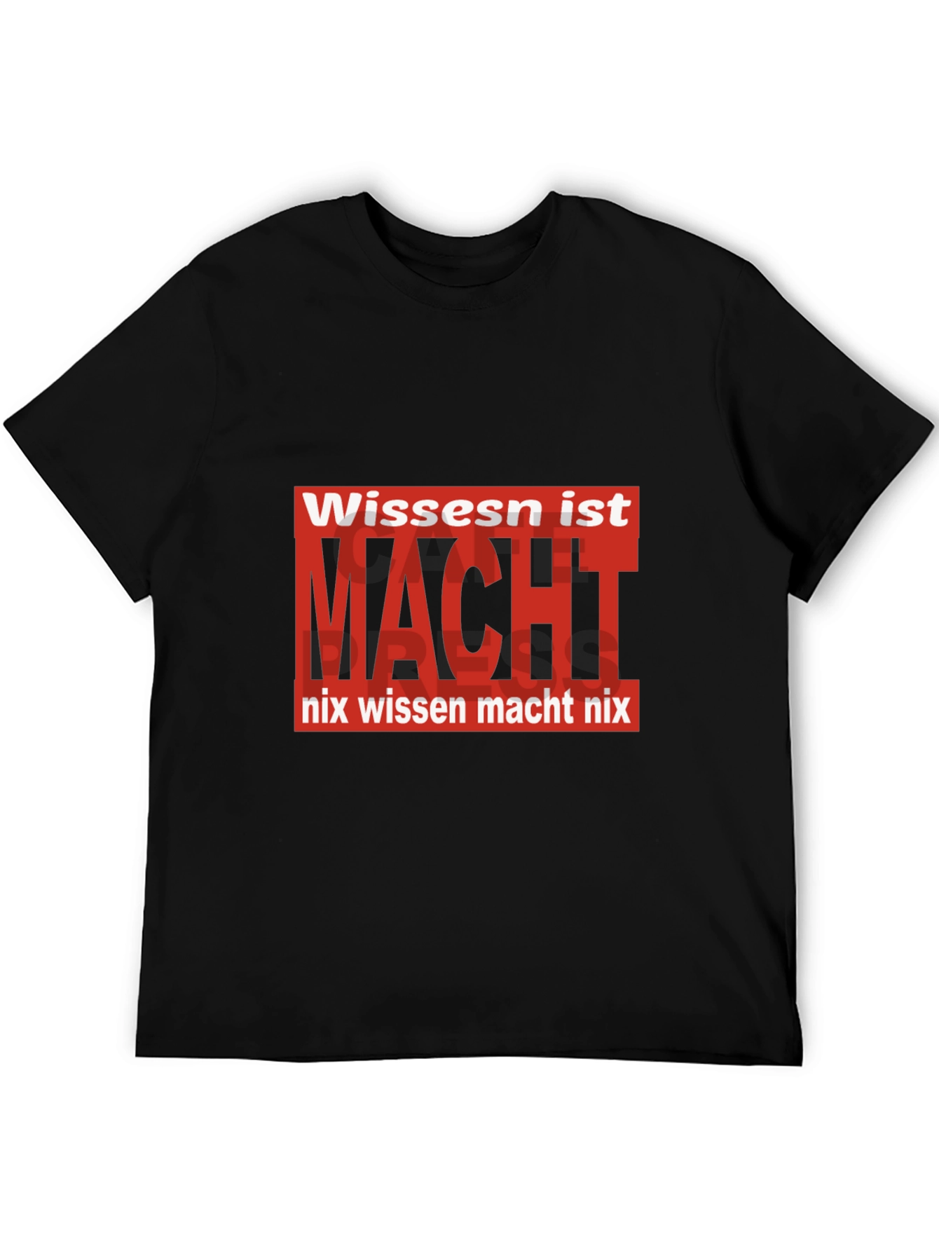 Wissen ist Macht Black T-Shirt