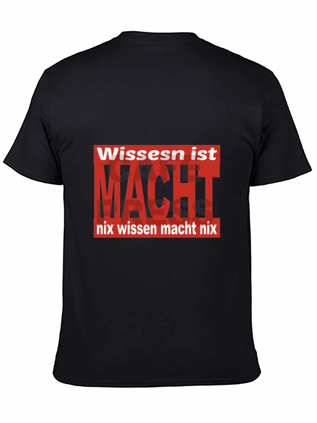 Wissen ist Macht Black T-Shirt