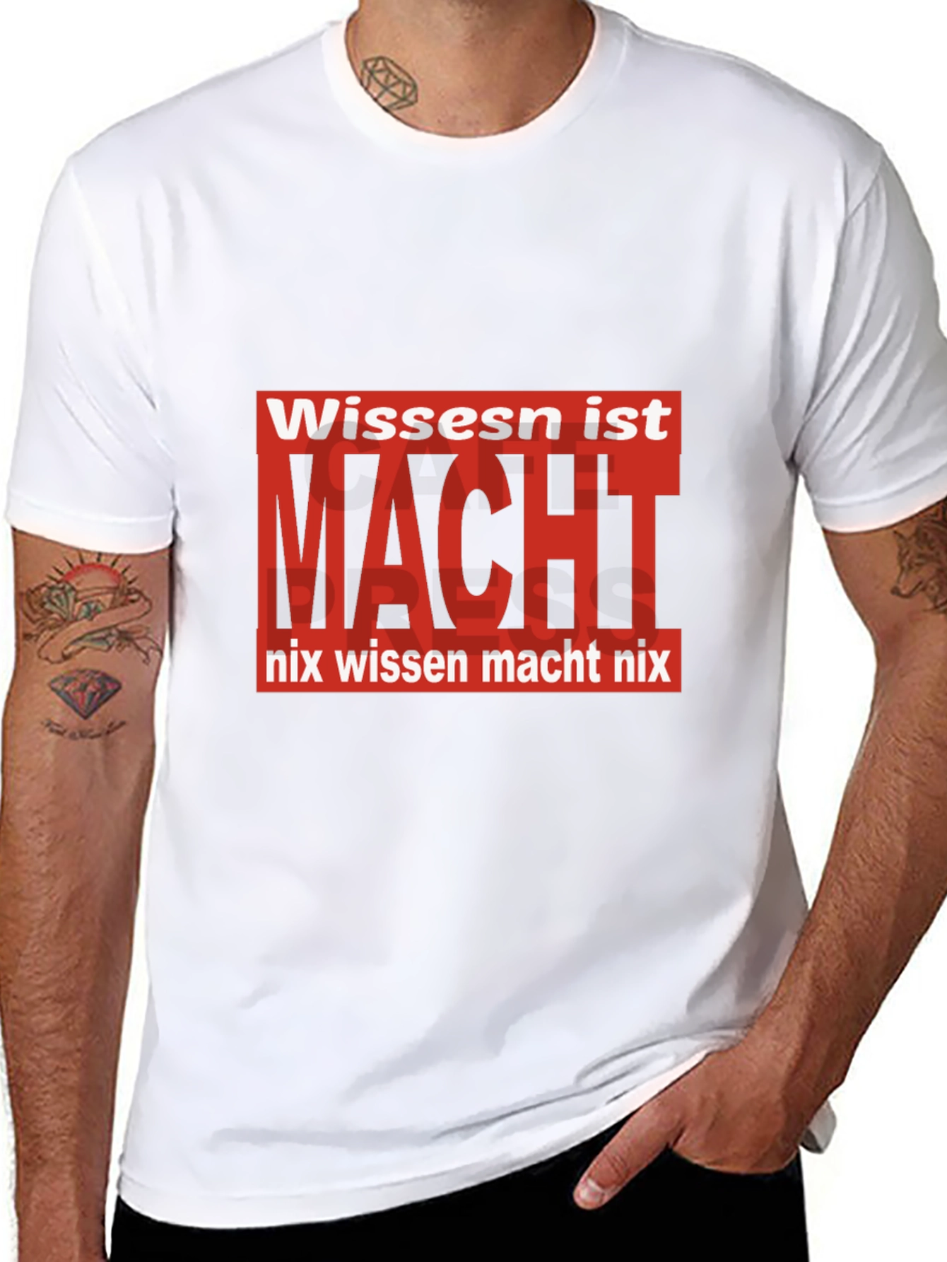 Wissen ist Macht Black T-Shirt