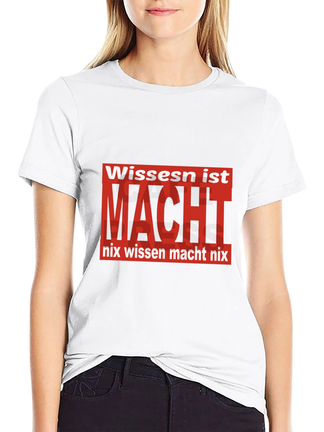 Wissen ist Macht Black T-Shirt