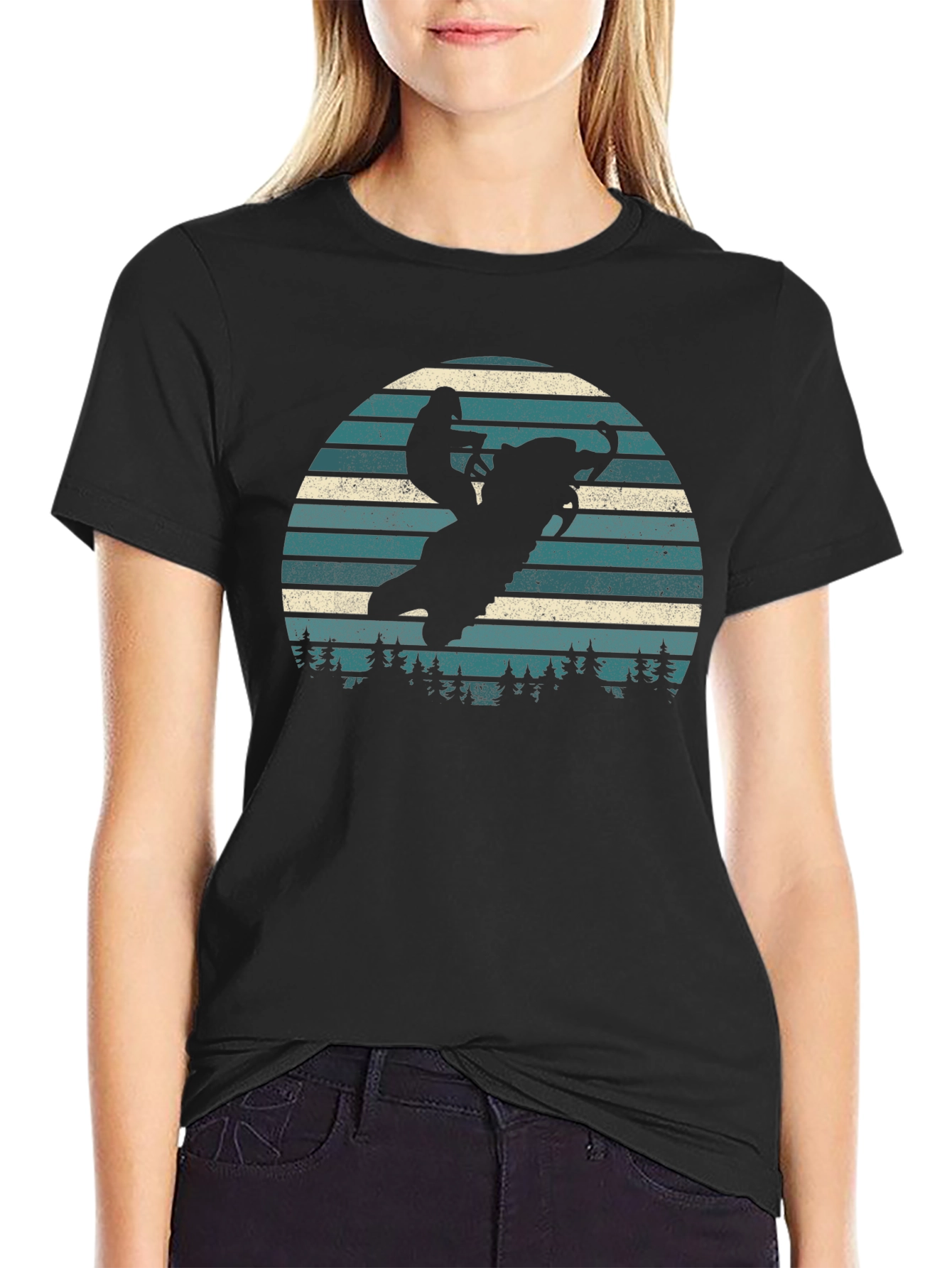 Snowmobile T-Shirt Retro Design