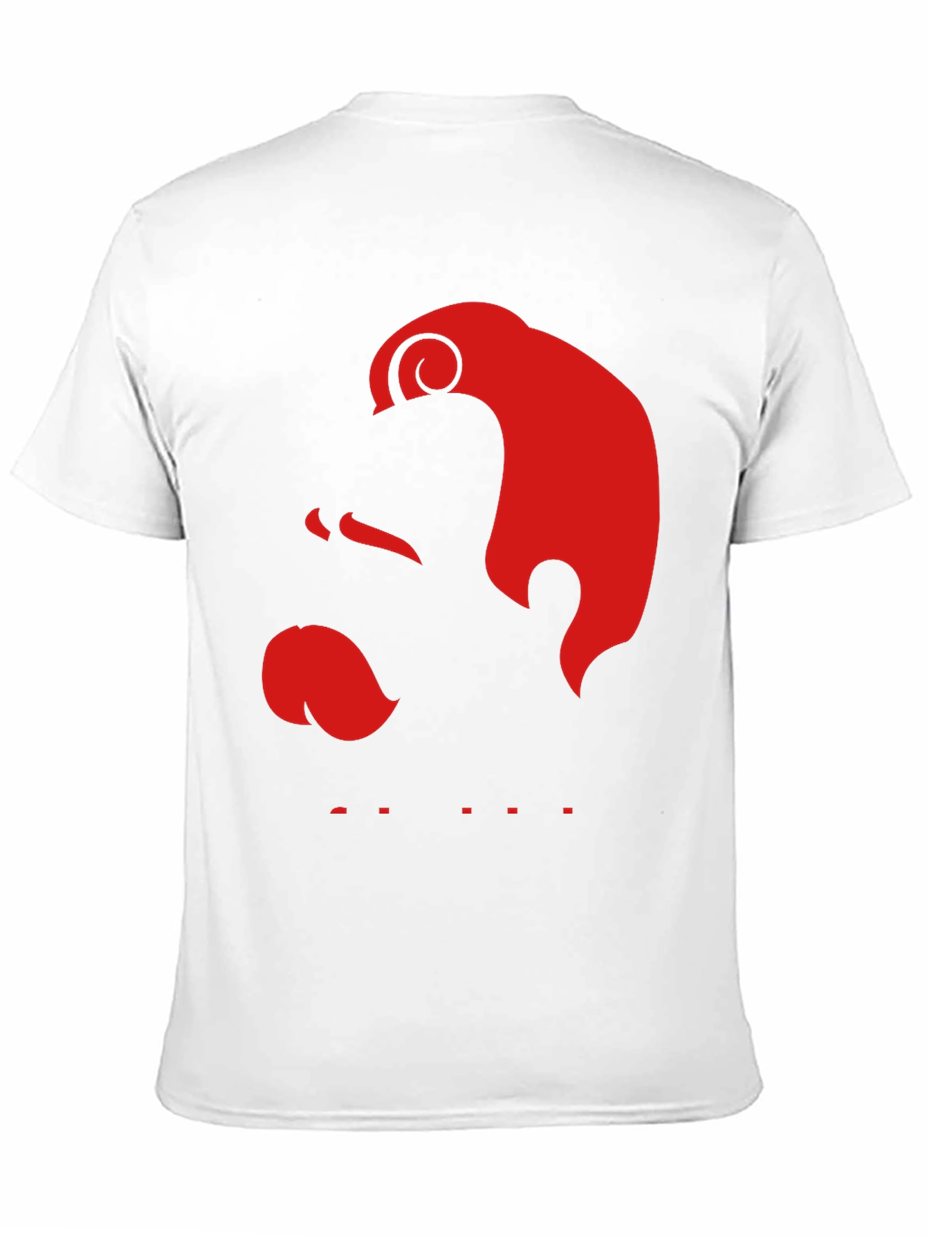 Red Silhouette Graphic Black T-Shirt
