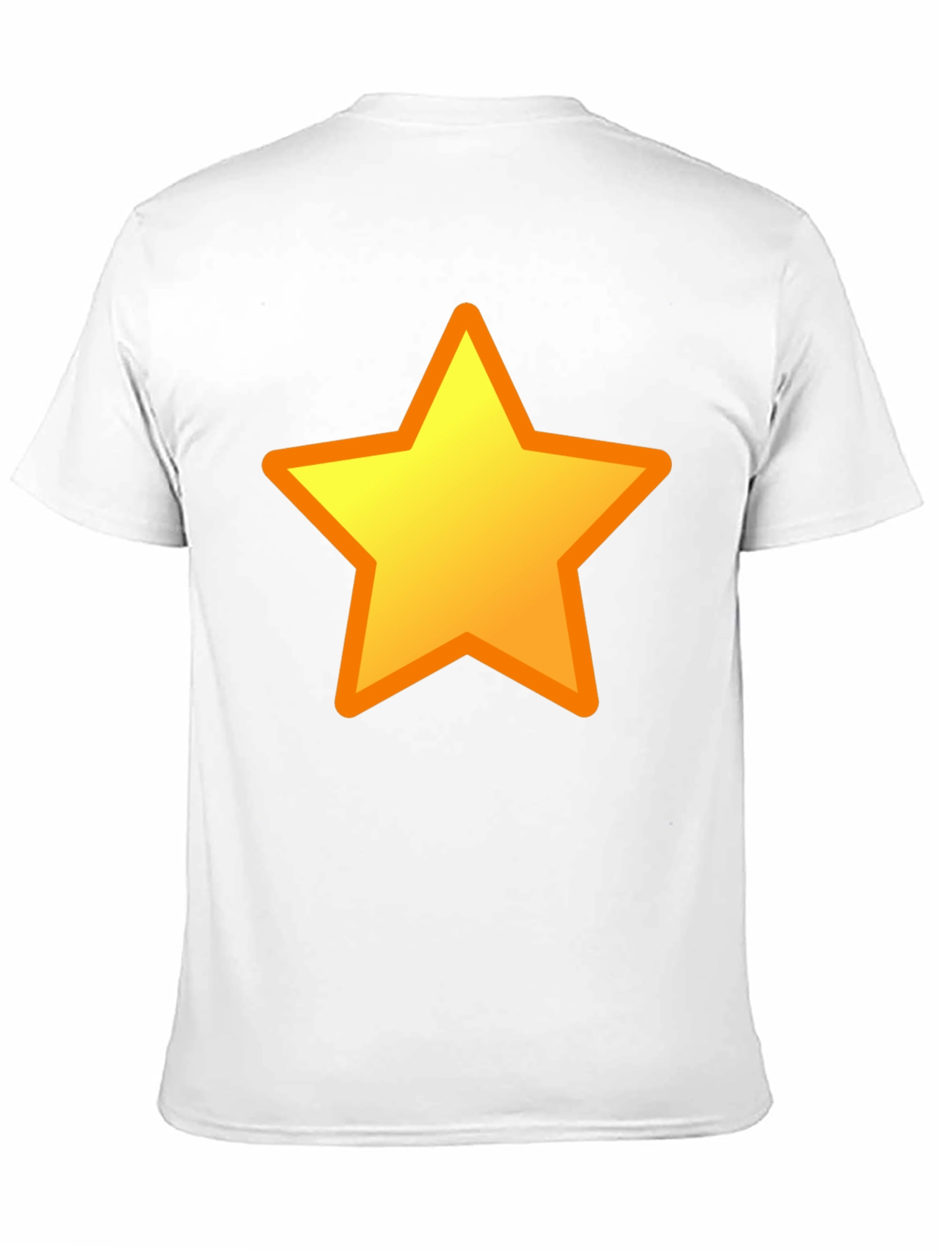 Black T-Shirt with Yellow Star Design