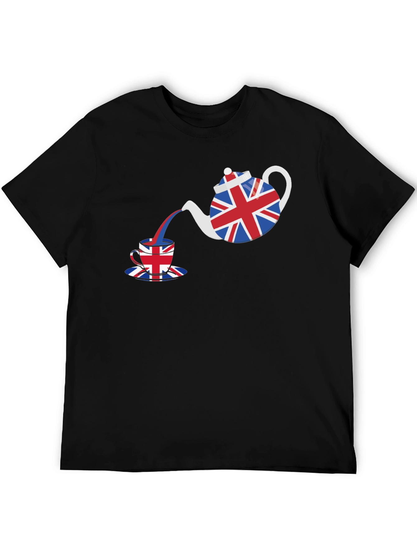 British Tea Time T-Shirt - Union Jack Teapot