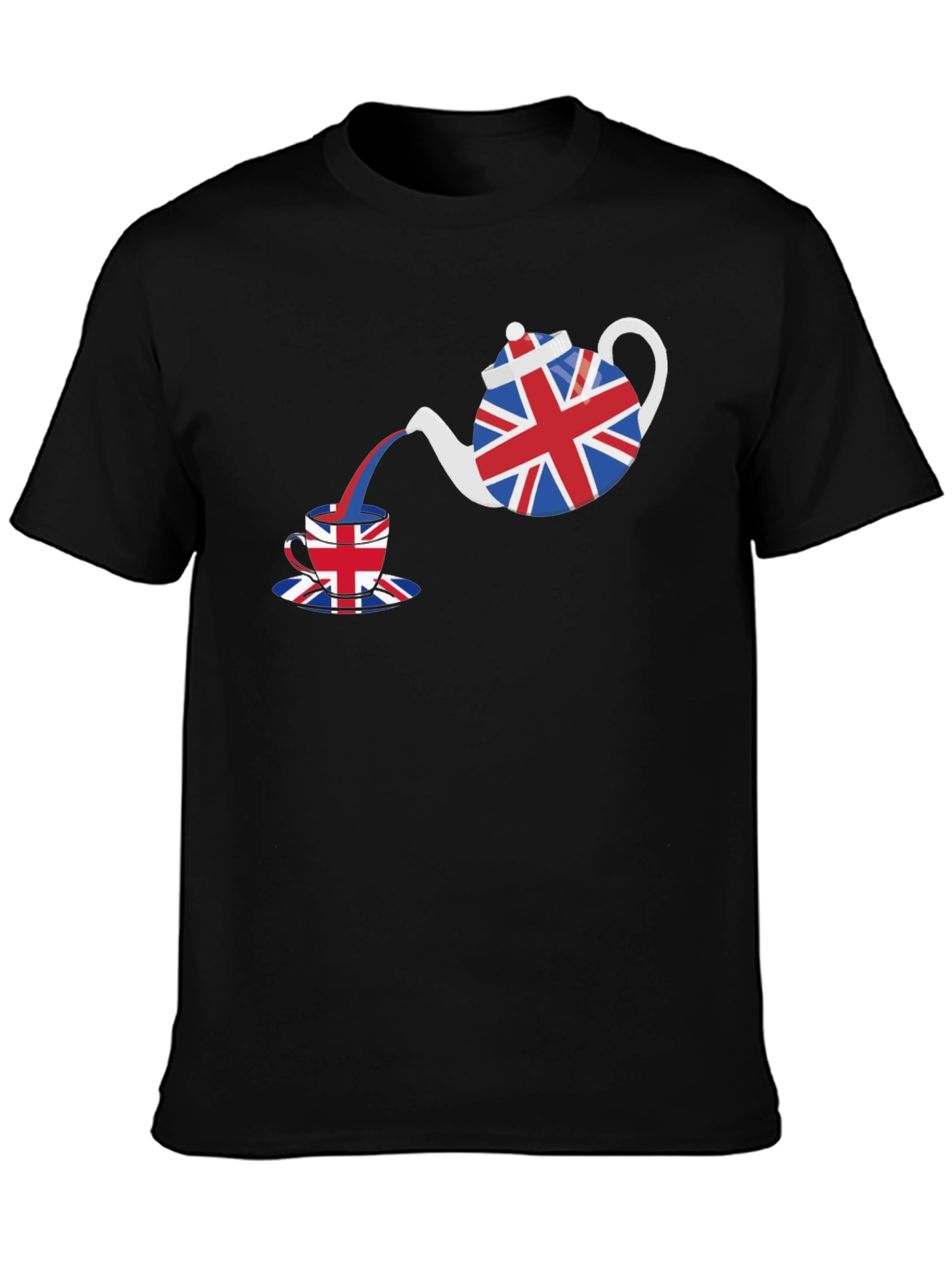 British Tea Time T-Shirt - Union Jack Teapot