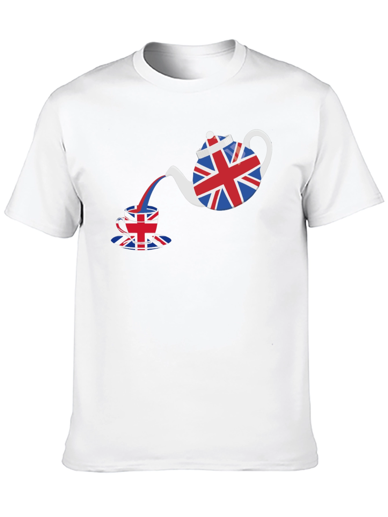British Tea Time T-Shirt - Union Jack Teapot