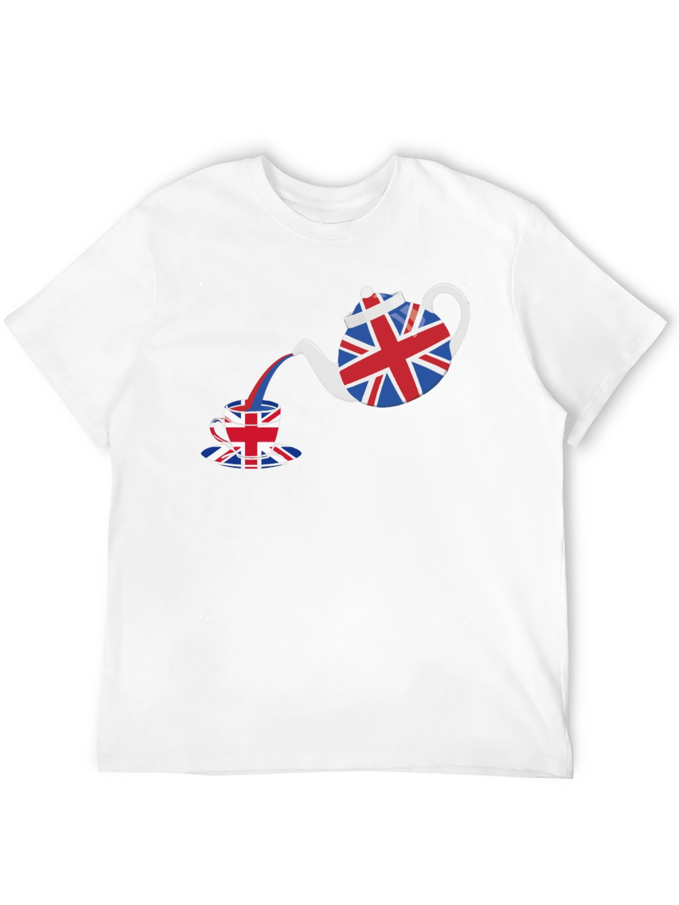 British Tea Time T-Shirt - Union Jack Teapot