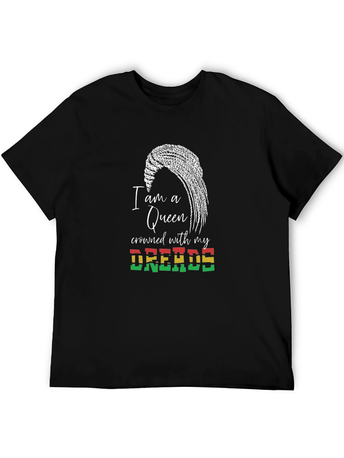 Queen Crowned with Dreads T-Shirt - Black