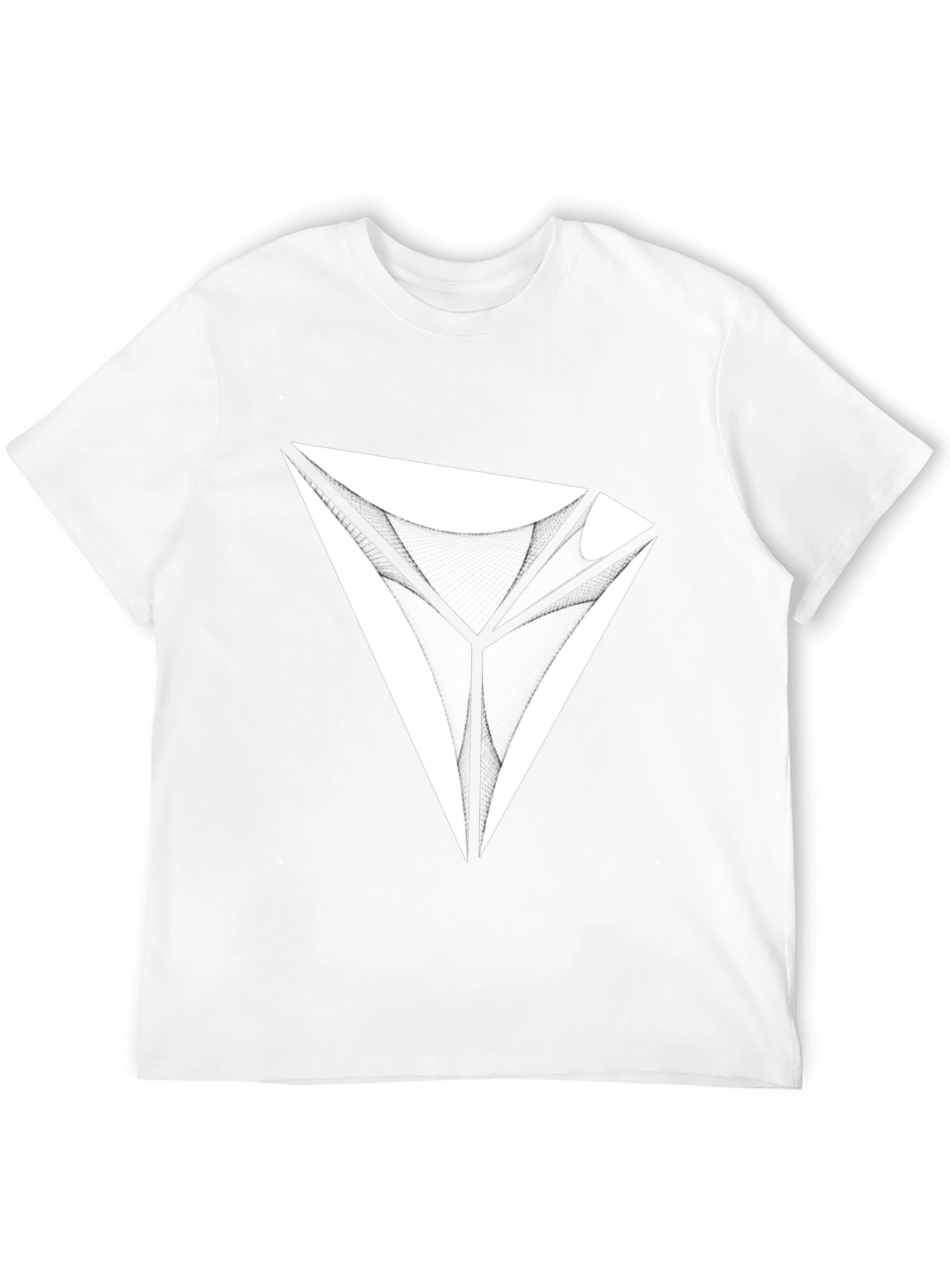 Abstract Diamond Graphic Tee - Modern Black T-Shirt