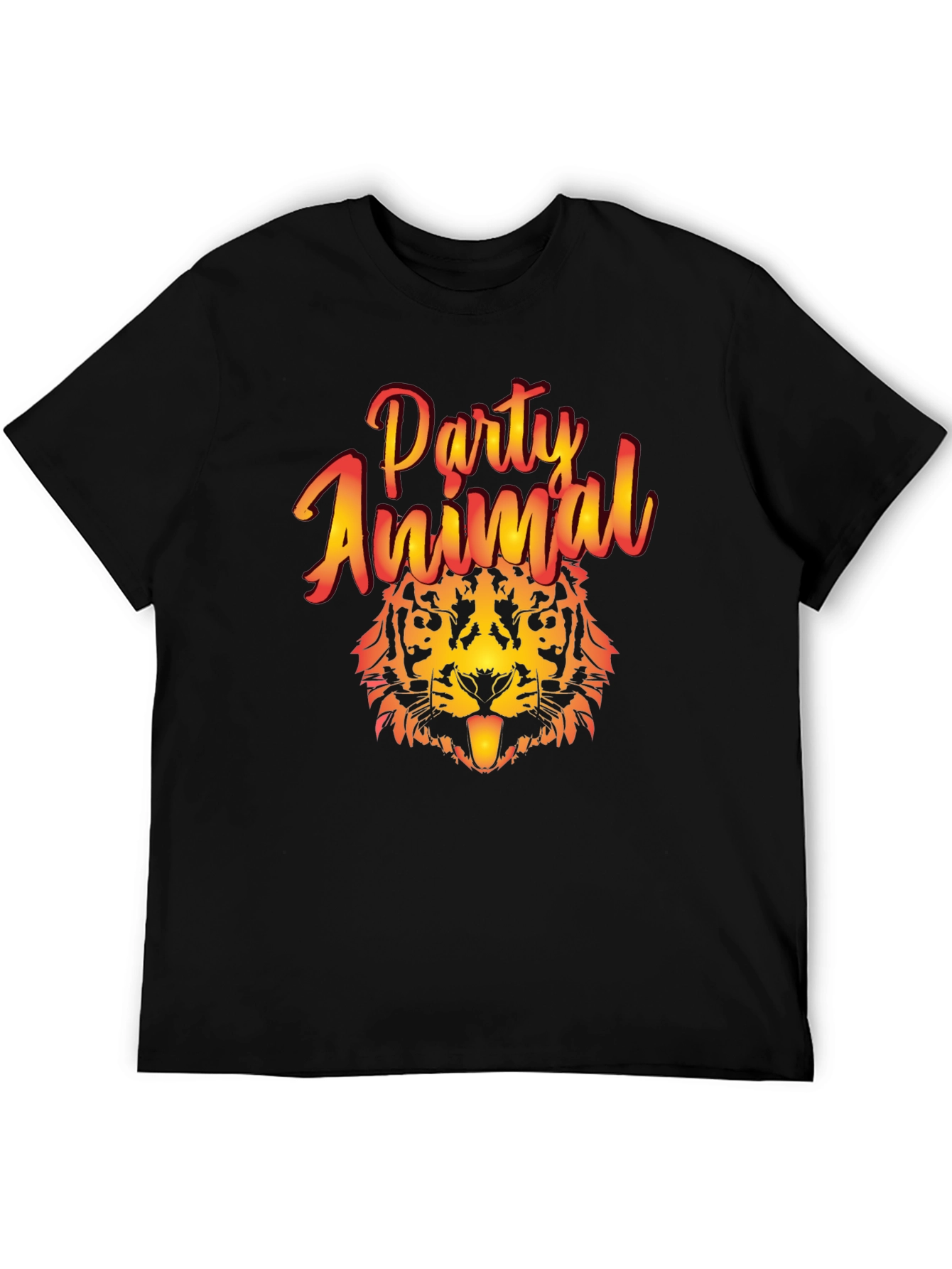 Party Animal Tiger Graphic T-Shirt