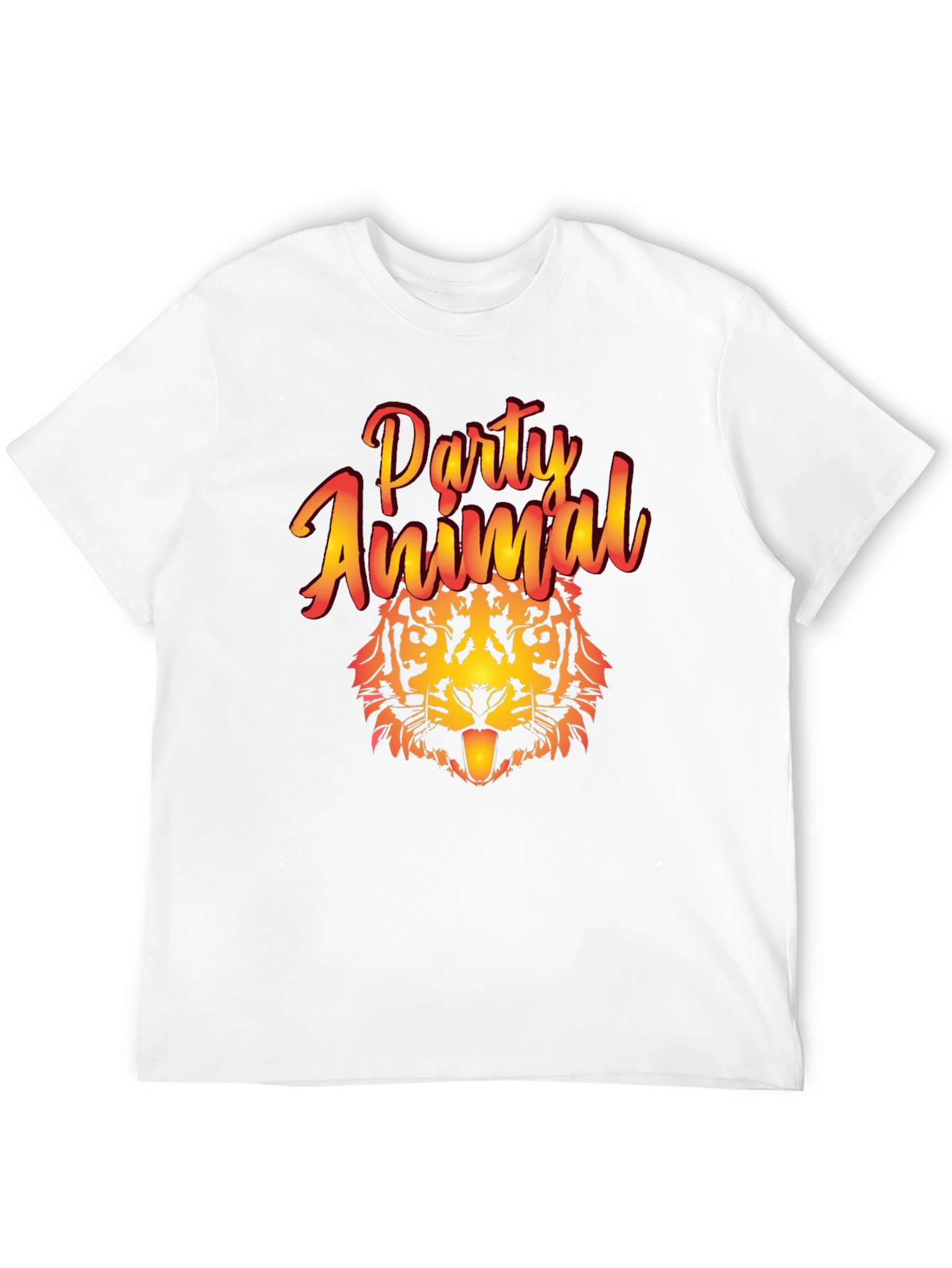 Party Animal Tiger Graphic T-Shirt