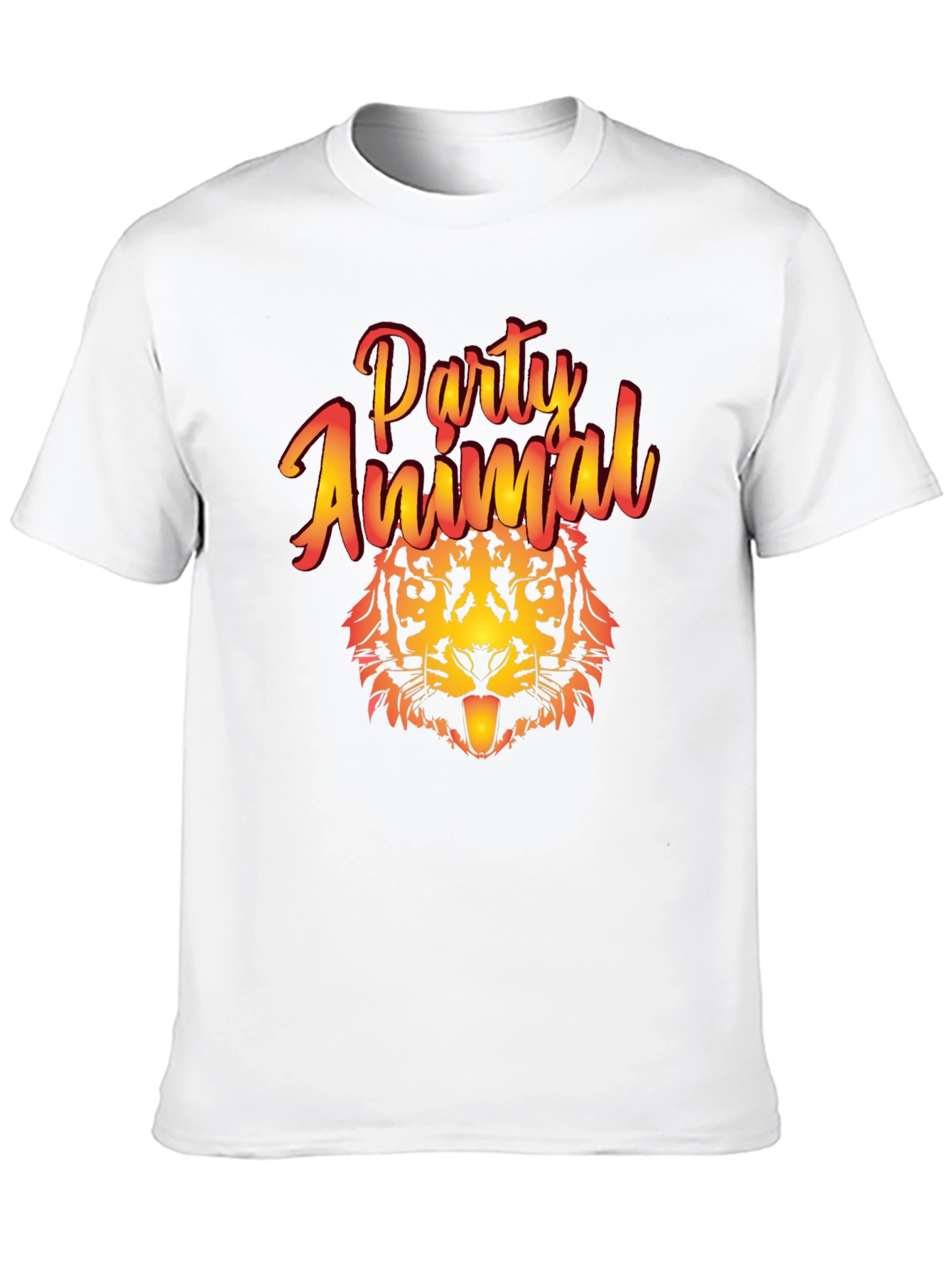 Party Animal Tiger Graphic T-Shirt