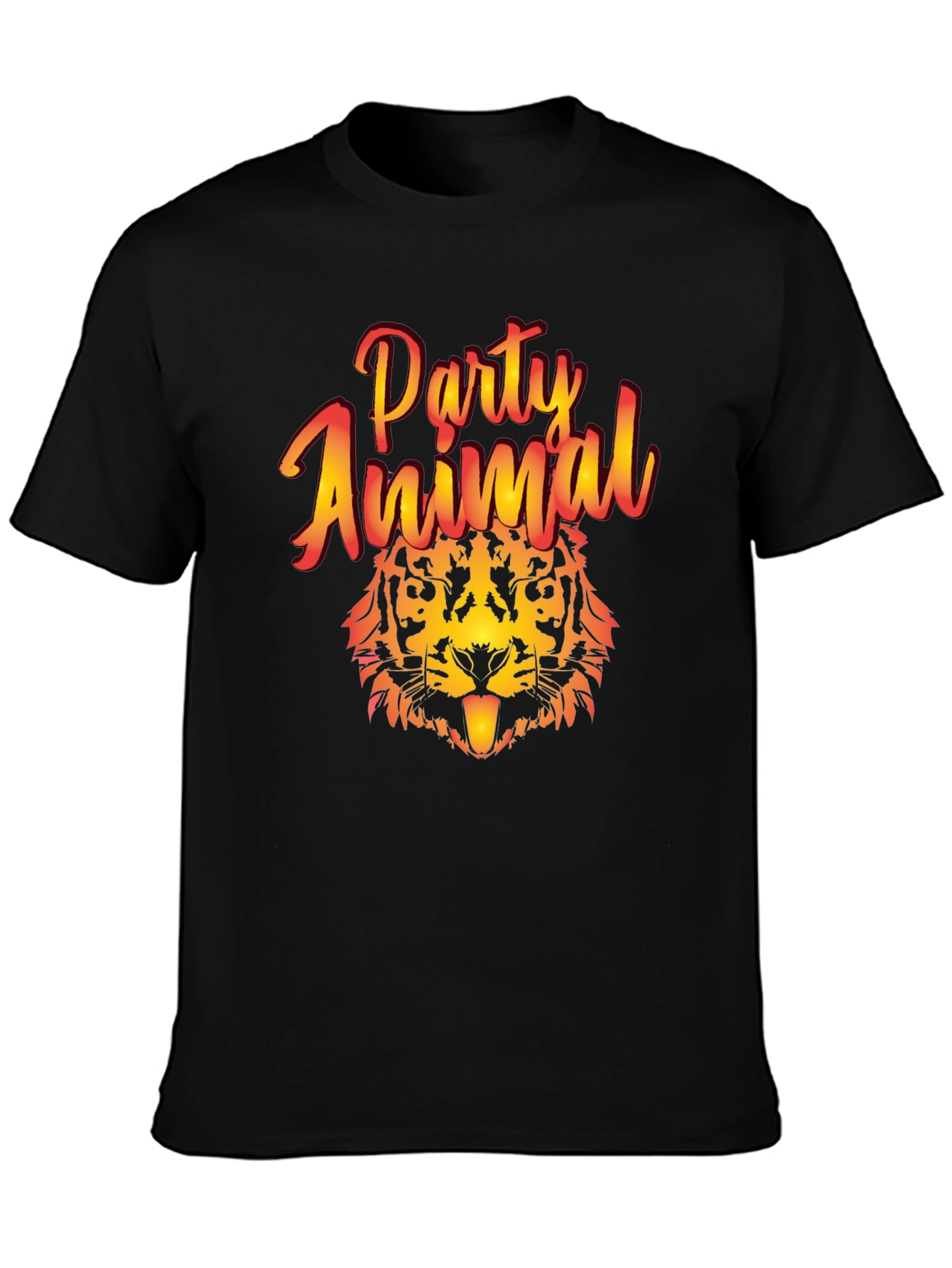 Party Animal Tiger Graphic T-Shirt