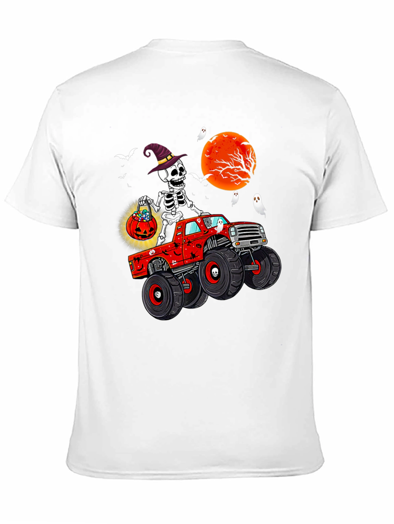 Halloween Skeleton Monster Truck T-Shirt