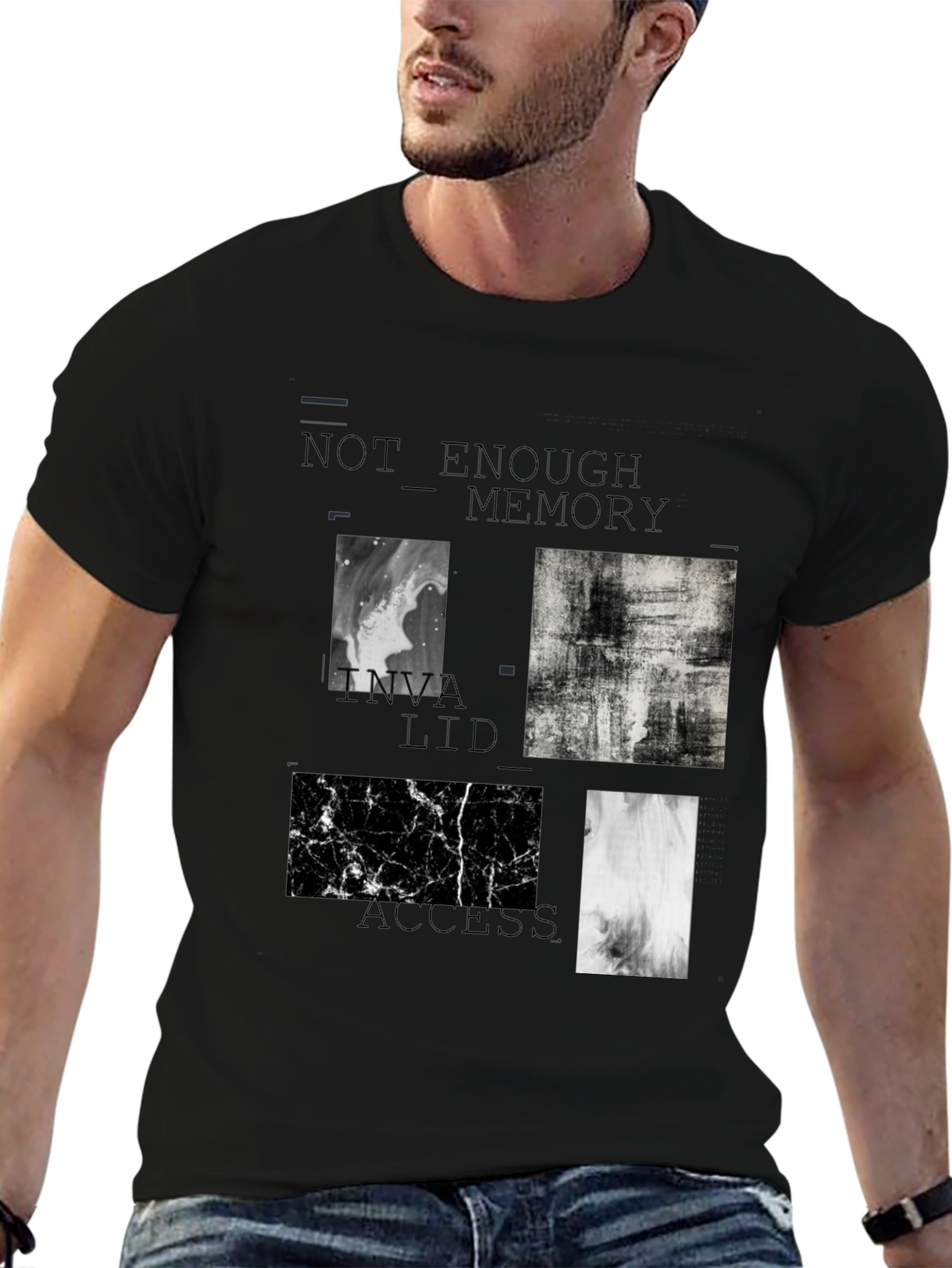 Abstract Black T-Shirt: Not Enough Memory Access