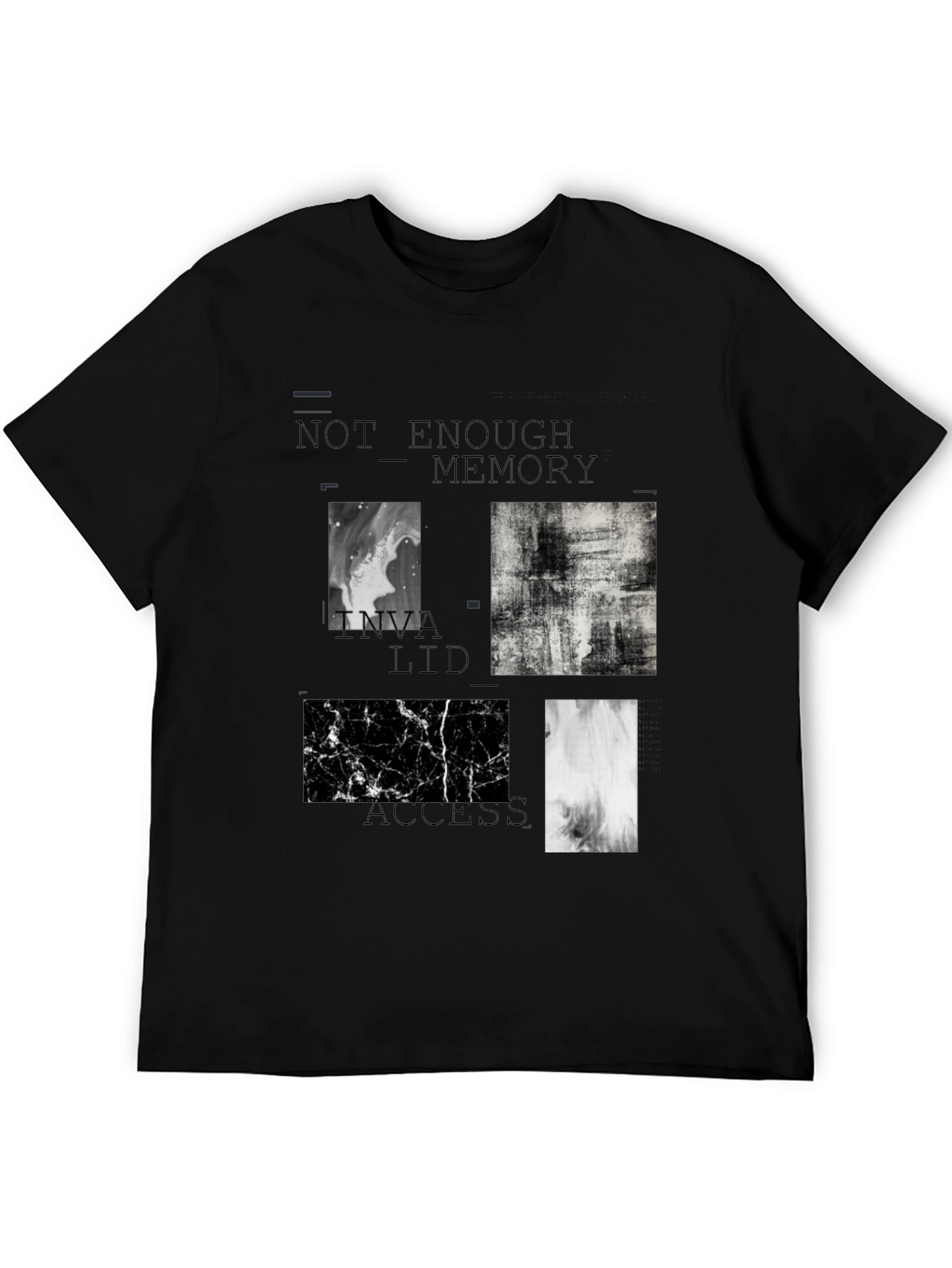Abstract Black T-Shirt: Not Enough Memory Access