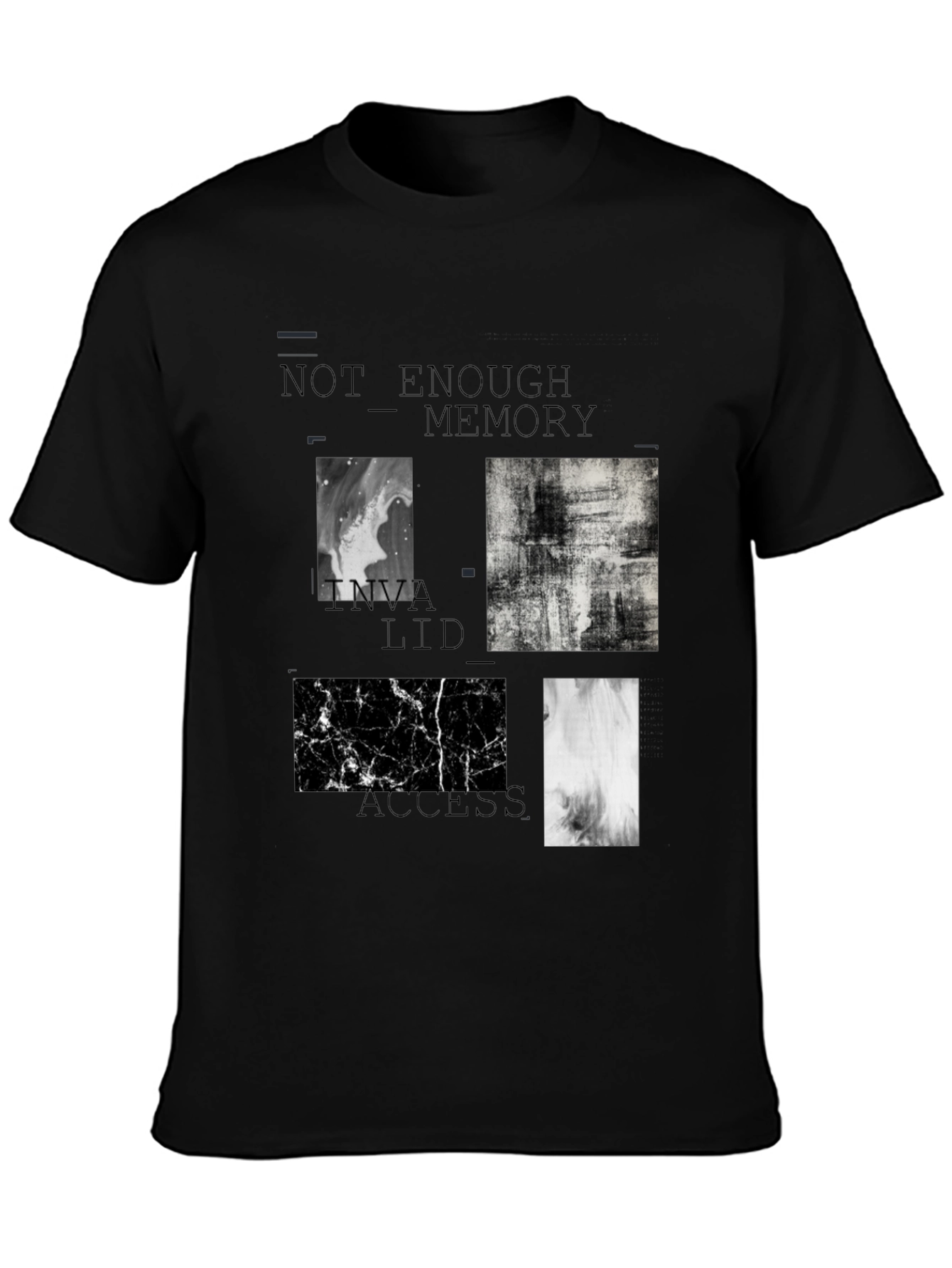 Abstract Black T-Shirt: Not Enough Memory Access