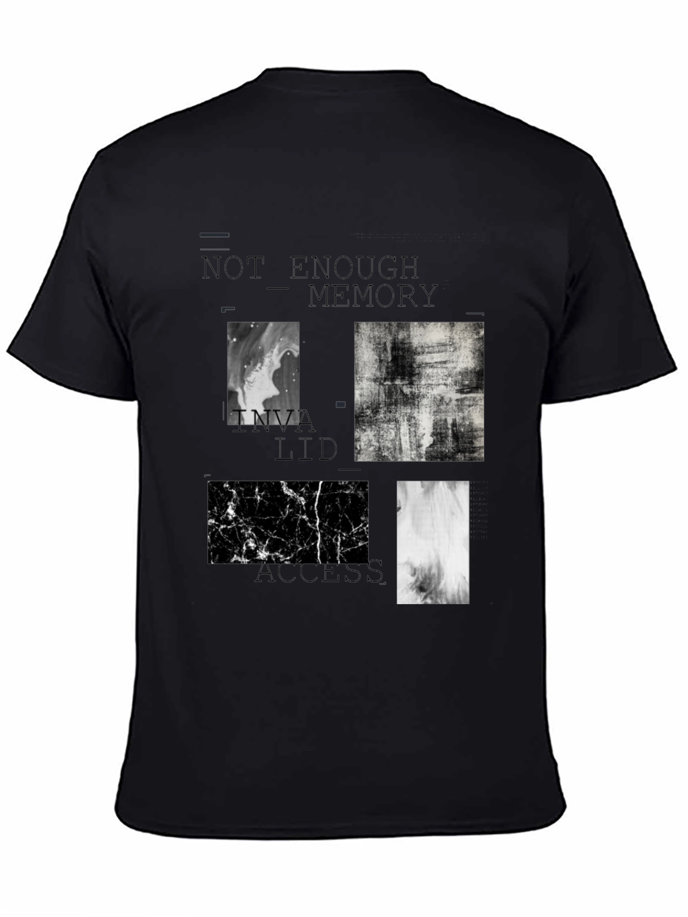 Abstract Black T-Shirt: Not Enough Memory Access